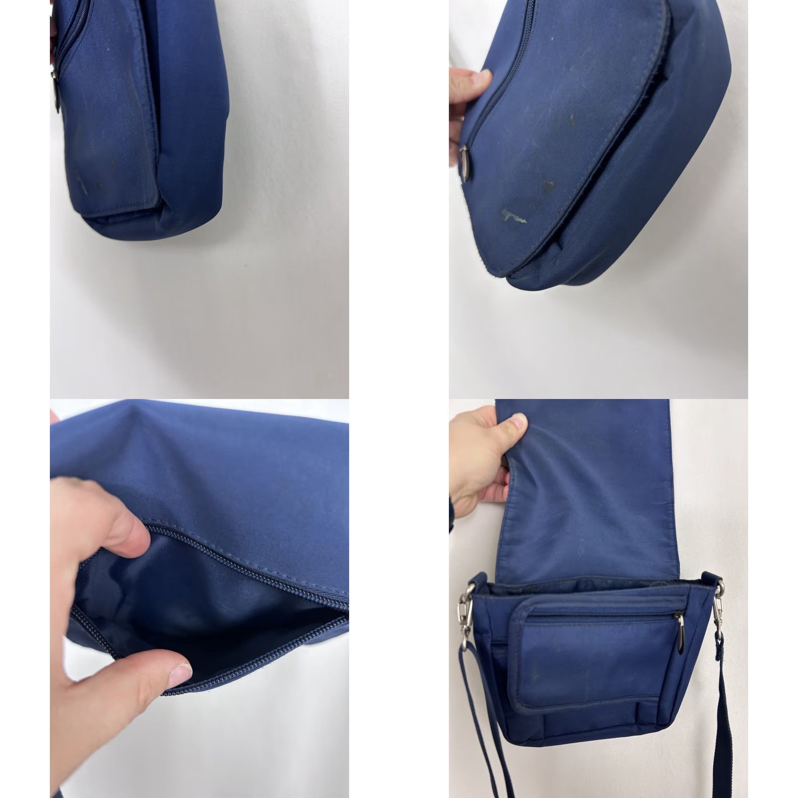 Vintage Travelon Crossbody Bag Small Navy Travel Womens Nylon Stain 6x7x1.5 Size ONE SIZE - 8 Thumbnail