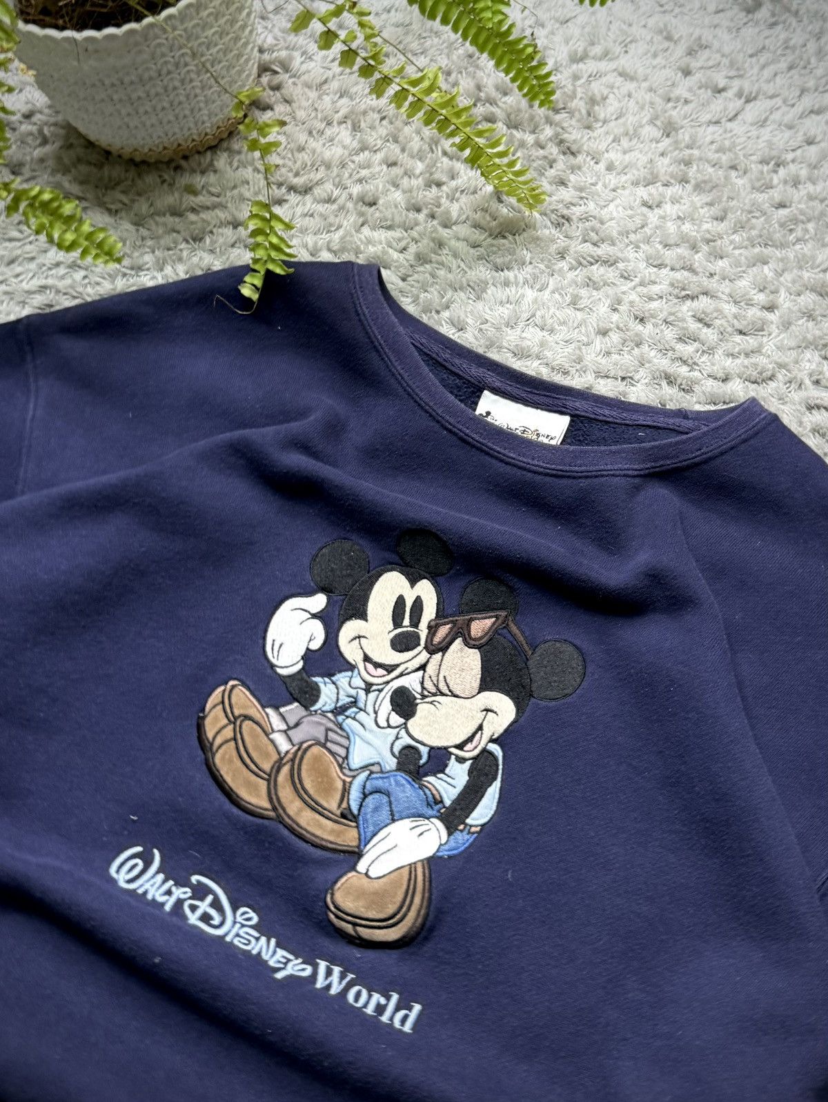 Disney 90s Disney Sweatshirt Rare Vintage Mickey Mouse Big Logo Size US XL / EU 56 / 4 - 3 Thumbnail