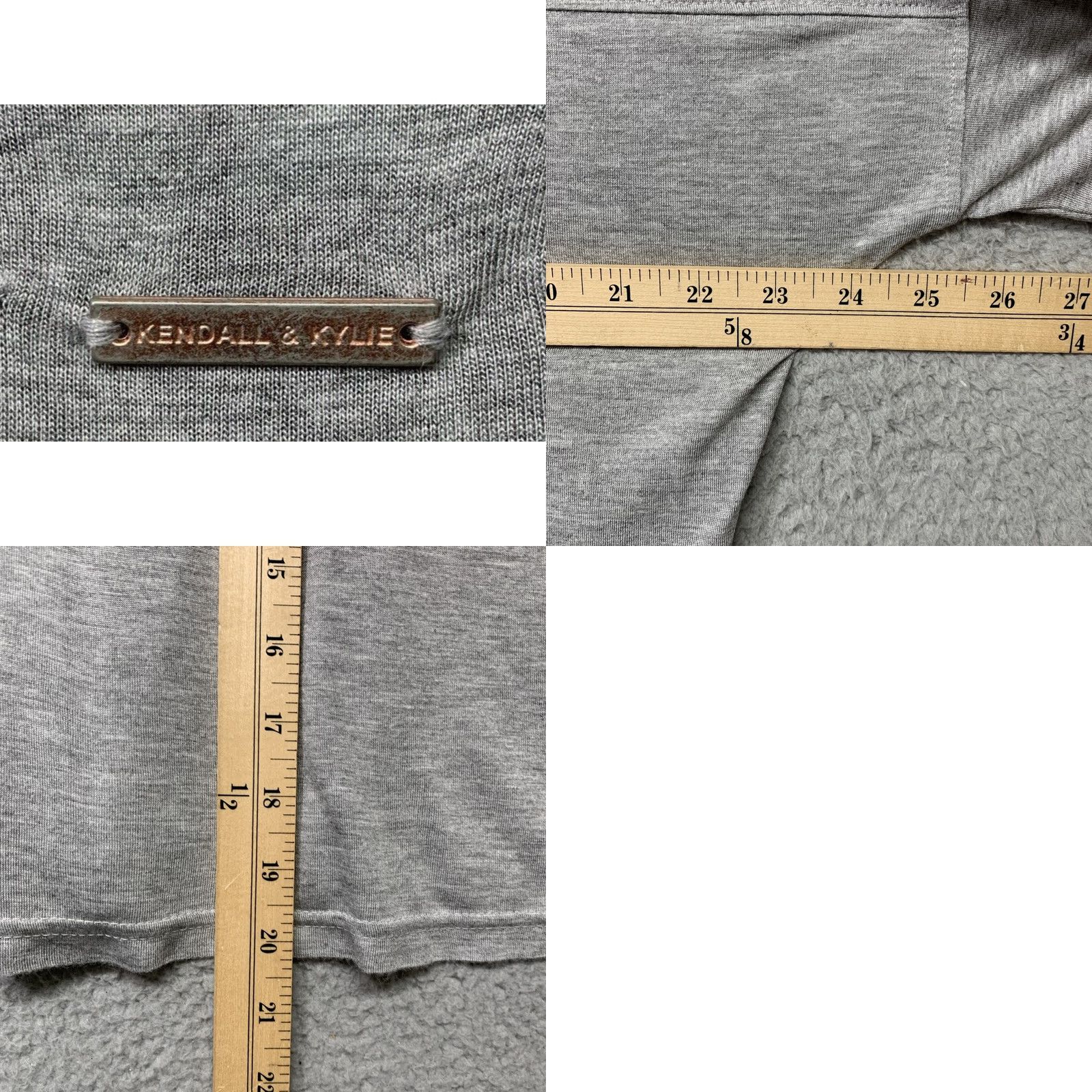 Vintage Kendall & Kylie Cropped T-Shirt Jr. Misses Large Lt Gray Lightweight NWOT Shirt Teen Girls Medium? Size L / US 10 / IT 46 - 8 Thumbnail