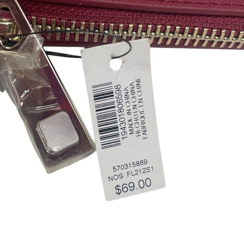 White House Black Market WHBM Red Floral Faux Leather Envelope Purse w Studs Size ONE SIZE - 4 Thumbnail
