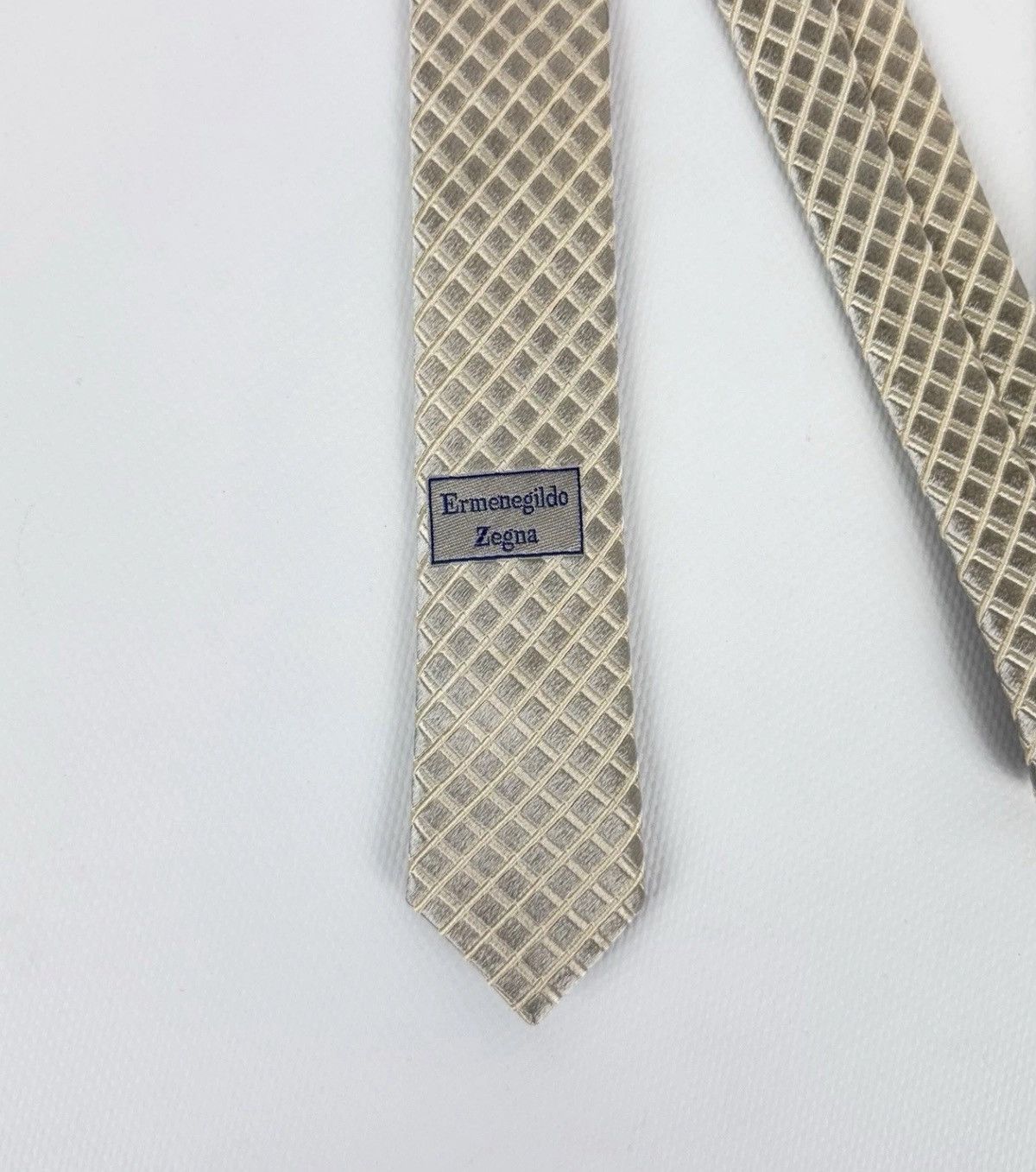 Ermenegildo Zegna Ermenegildo Zegna 100% silk Tie Beige Necktie for Men Top Size ONE SIZE - 6 Thumbnail