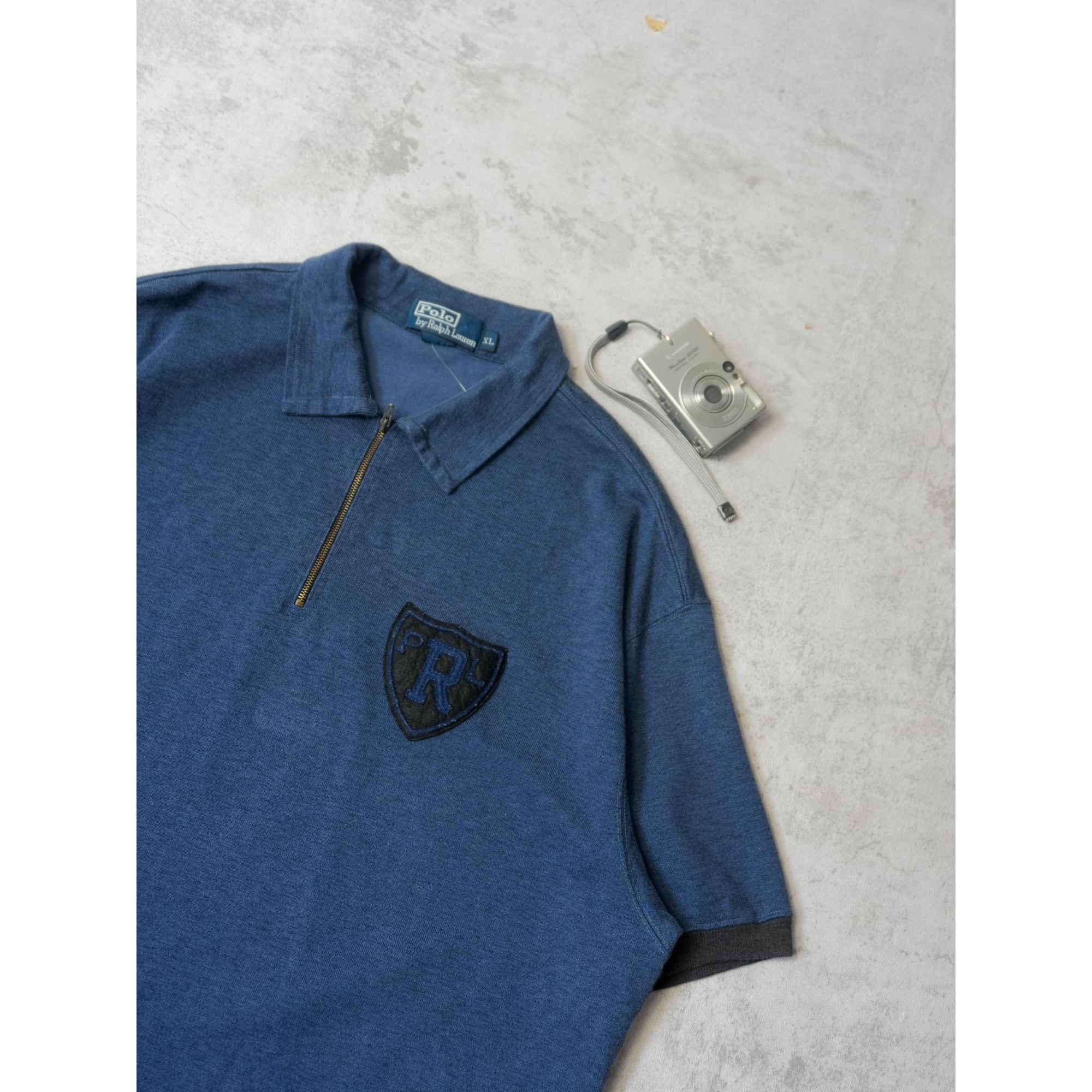 Polo Ralph Lauren Vintage Polo Ralph Lauren Navy Quarter Zip Prl Pullover Size US XL / EU 56 / 4 - 1 Thumbnail