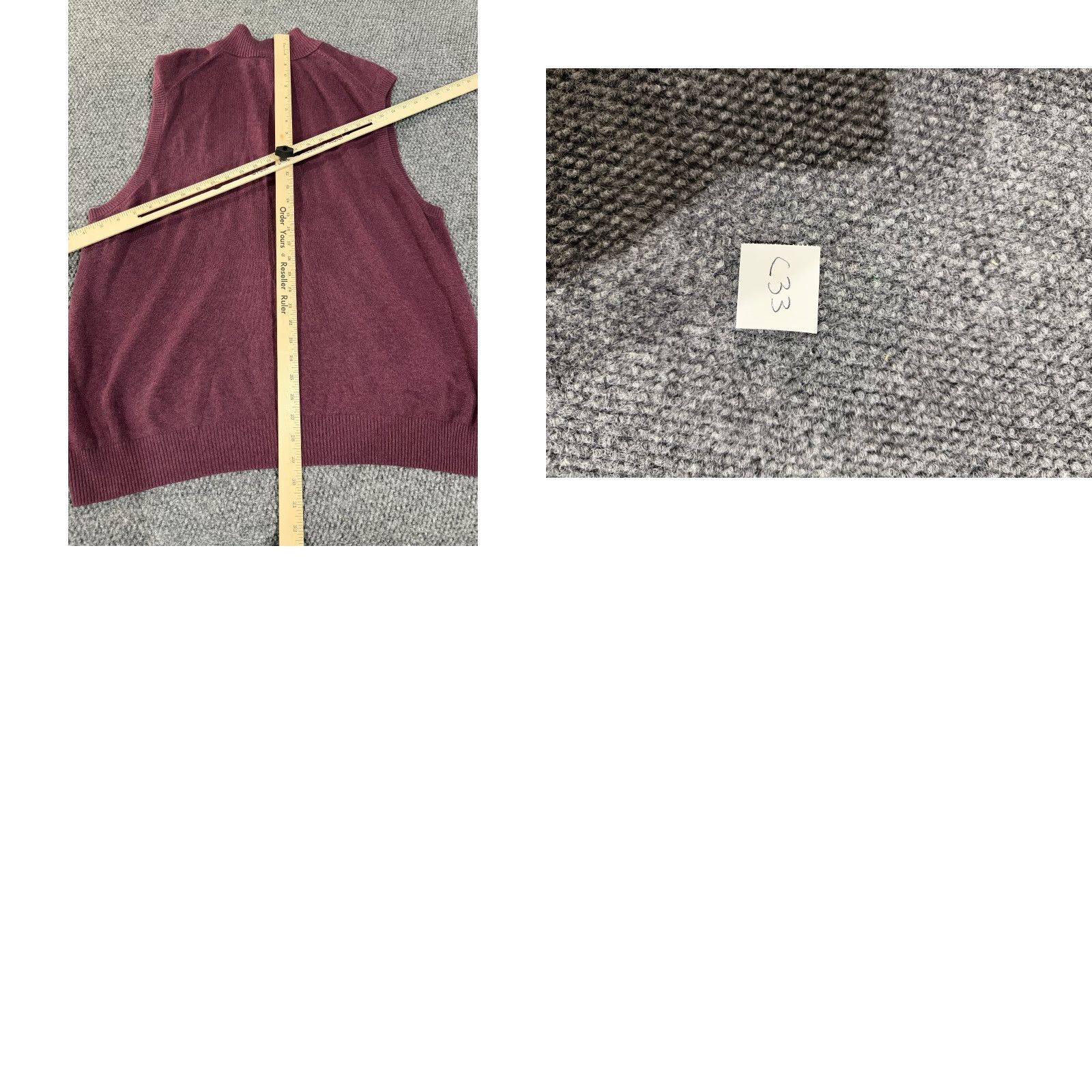 Johnston & Murphy Johnston & Murphy Sweater Vest Mens XL Purple 1/4 Zip Ribbed Knit Pima Cotton Vest Knitwear Casual Winter Fall Spring Crew Neck Lightweight Size US XL / EU 56 / 4 - 8 Thumbnail