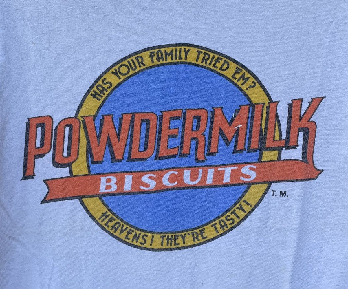 Other Vintage 80s Powdermilk Biscuits Single Stitch White T-Shirt Size US M / EU 48-50 / 2 - 4 Thumbnail