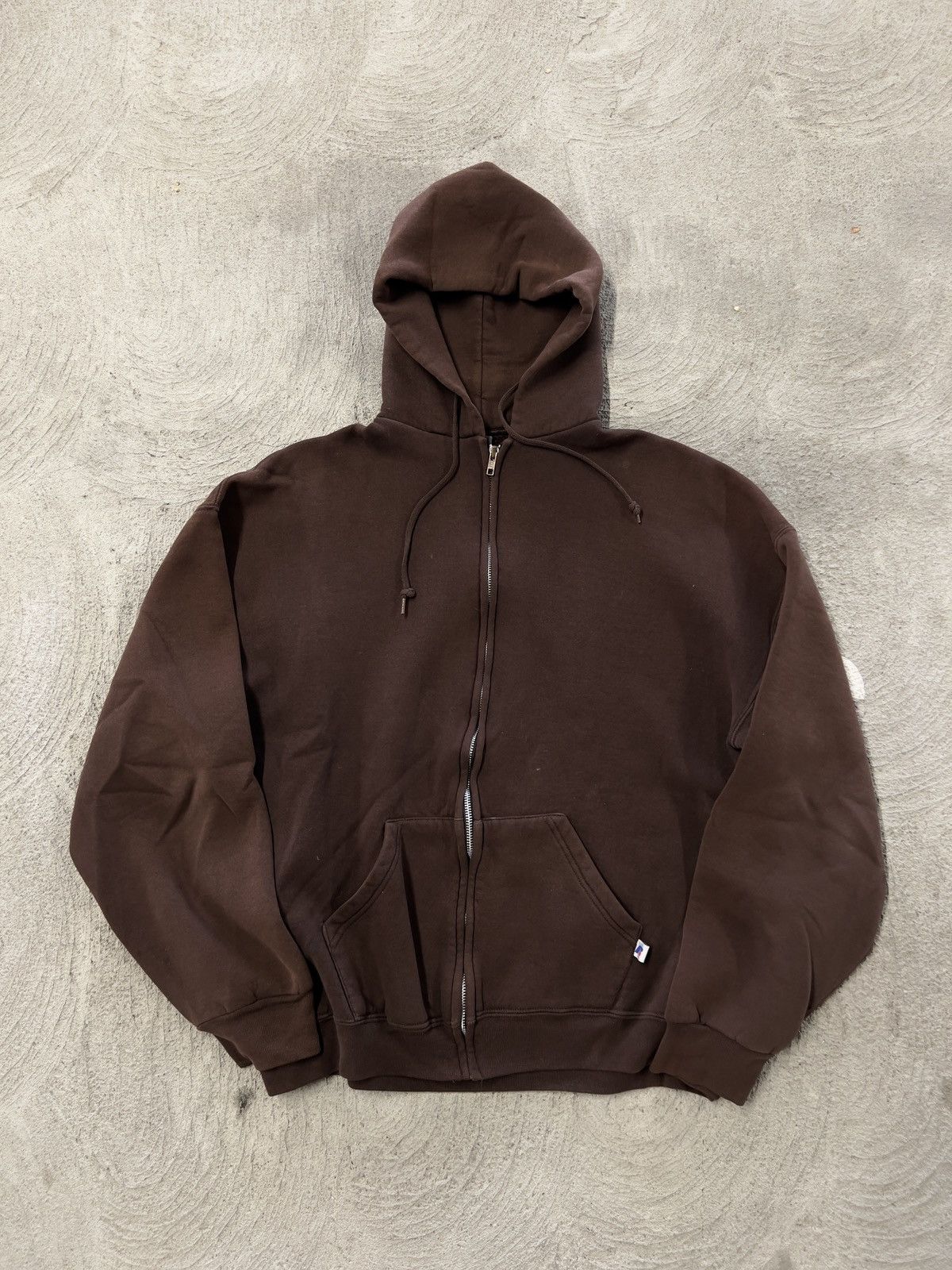 image of Russell Athletic x Vintage 90's Russel Athletic Brown Zip Up, Men's (Size 2XL)