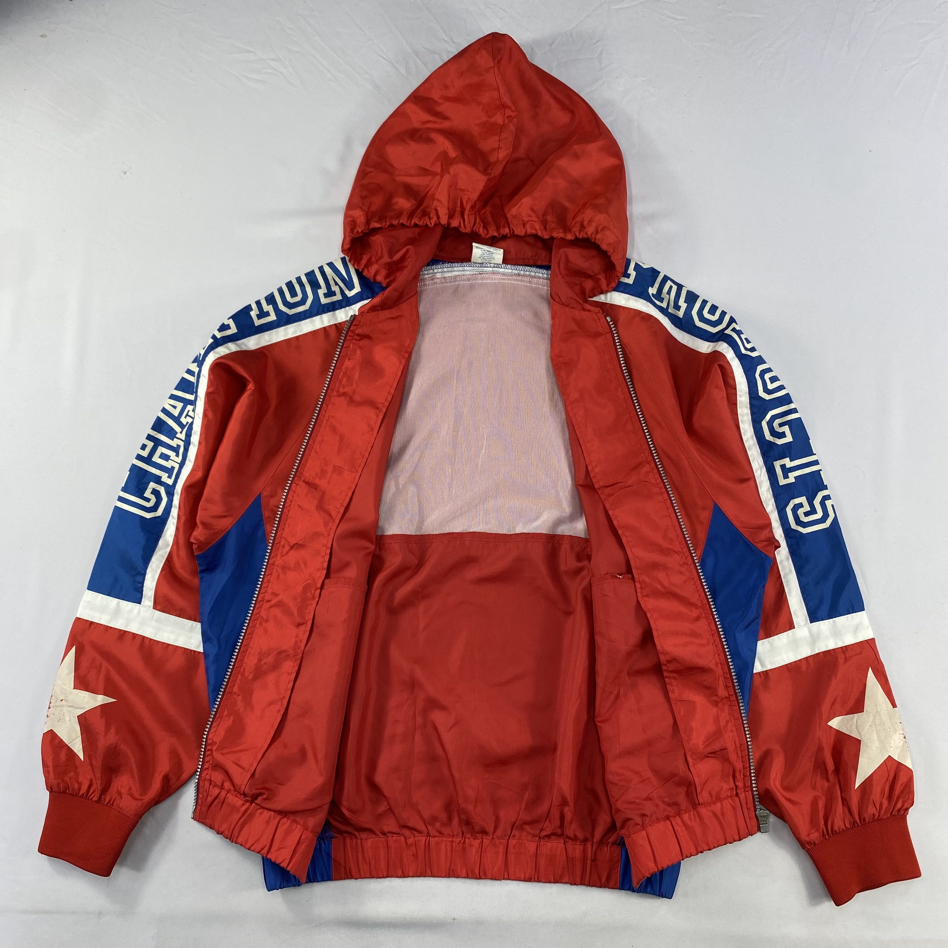 Champion Vintage Champion Spell Out Stars Zipper Jacket Size US L / EU 52-54 / 3 - 3 Thumbnail