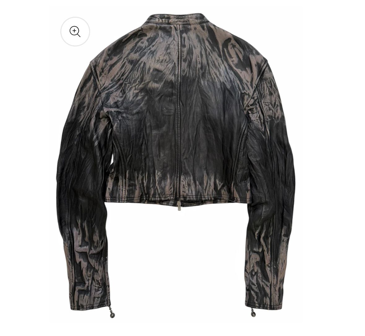Acne Studios Creased Wrinkle Dye Lambskin Leather Cafe Jacket Size XS / US 0-2 / IT 36-38 - 6 Thumbnail