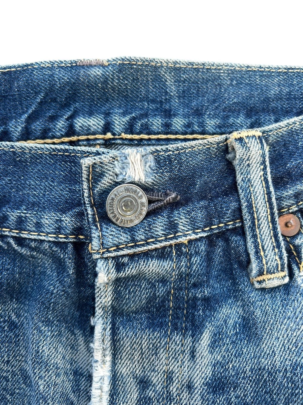 Japanese Brand × Kapital × Vintage Vintage Skull Angel Dust Selvedge Japanese Distressed Denim Size US 32 / EU 48 - 6 Thumbnail