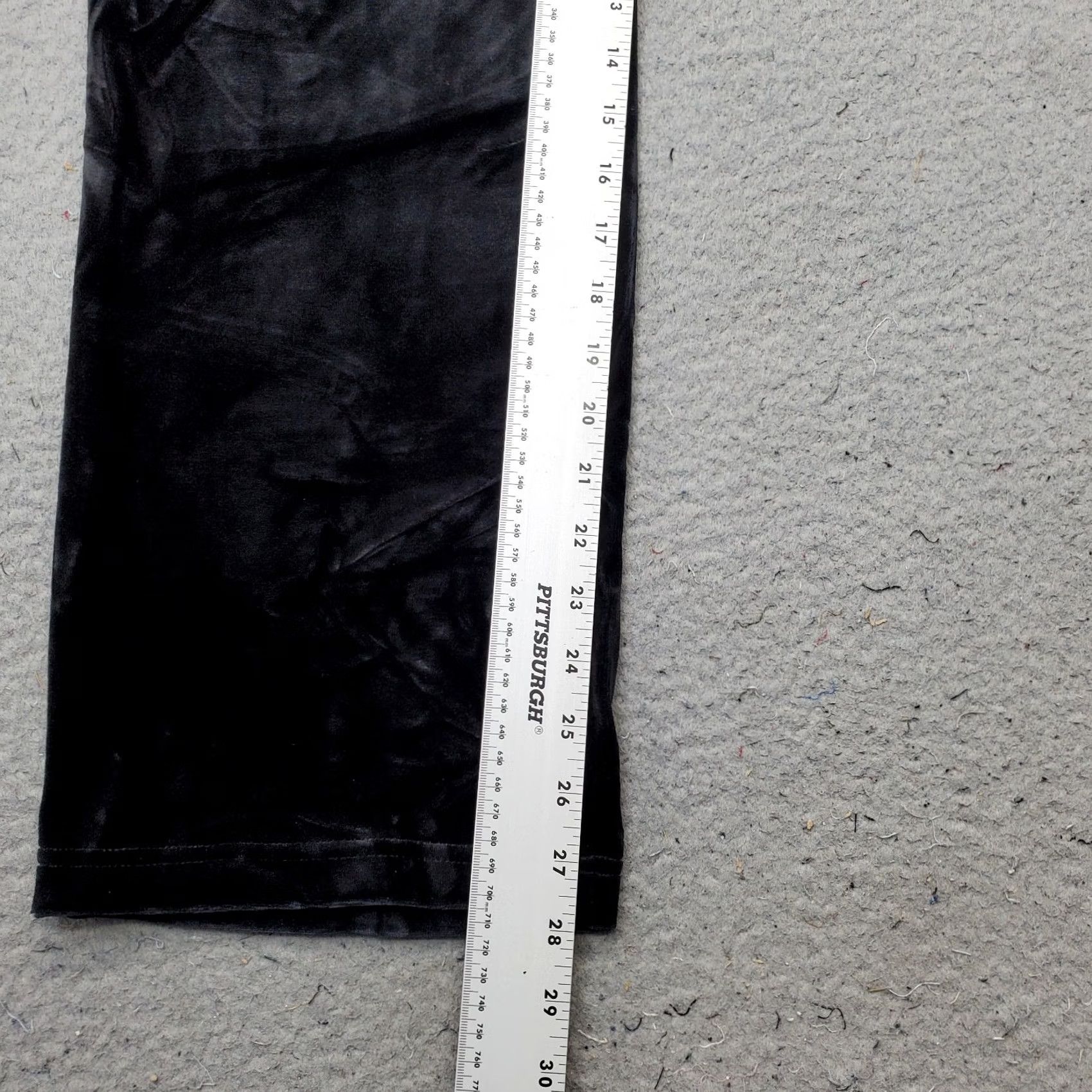 Talbots Talbots Lounge Pants Womens PS Black Velour Comfort Wide Leg Drawstring Waist Size 28" / US 6 / IT 42 - 4 Thumbnail