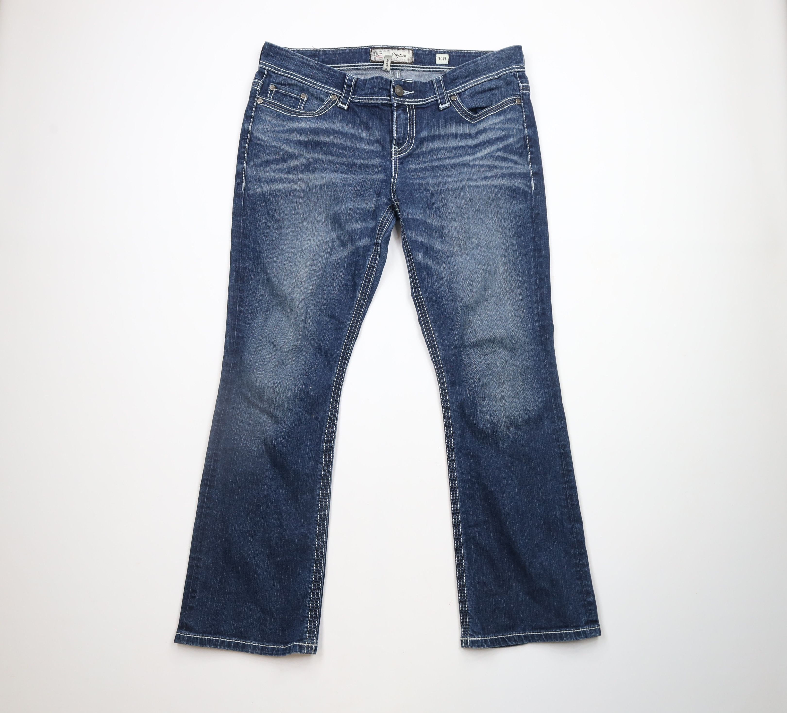 BKE × Vintage Buckle BKE Payton Thick Stitch Bootcut Stretch Denim Jeans Size 34" / US 12 / IT 48 - 1 Thumbnail