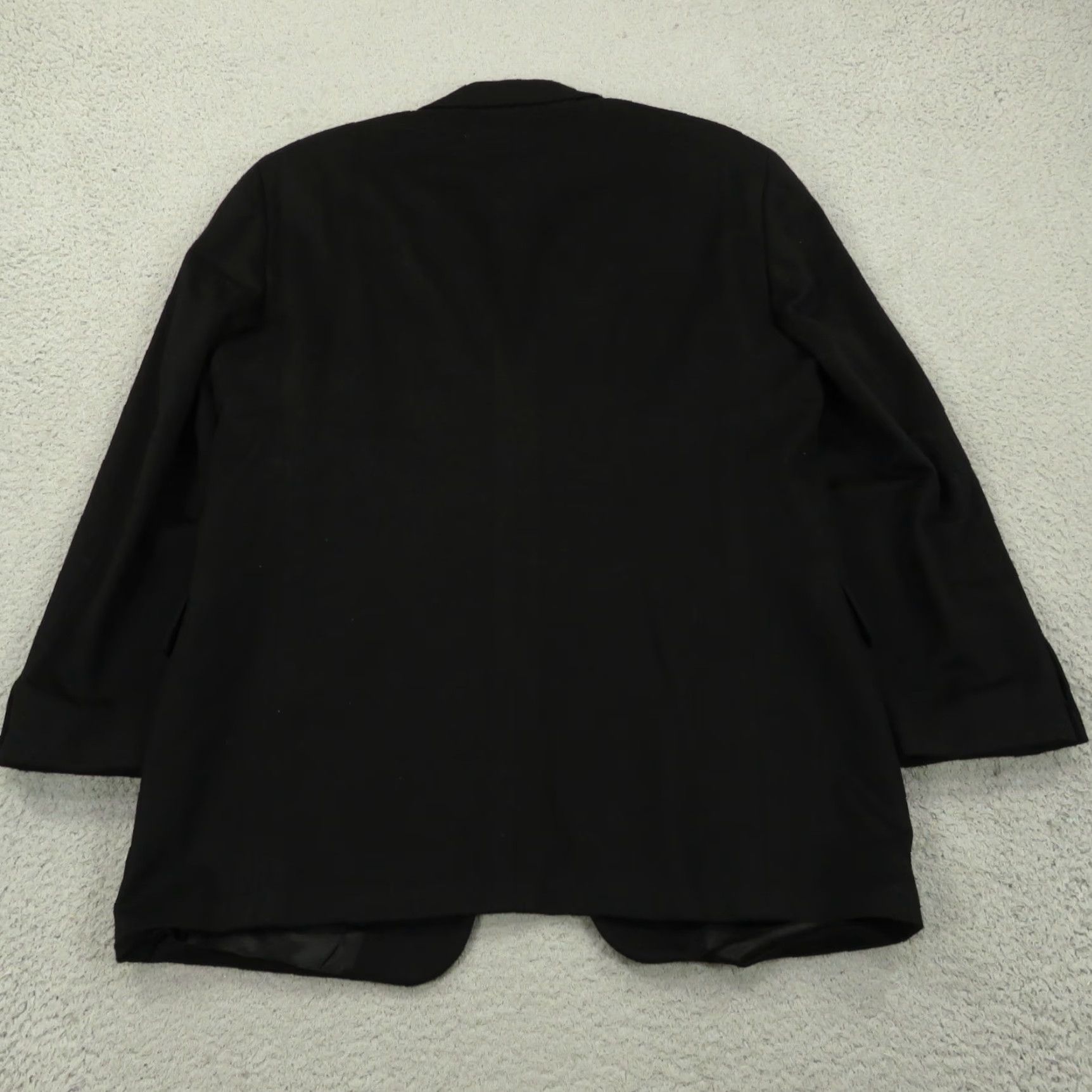 Vintage Arnold Brant 100% Cashmere Blazer 42R Black 3-Button Single-Breasted Jacket Mens Coat Ventless Regular Notch Lapel Size 42R - 6 Thumbnail