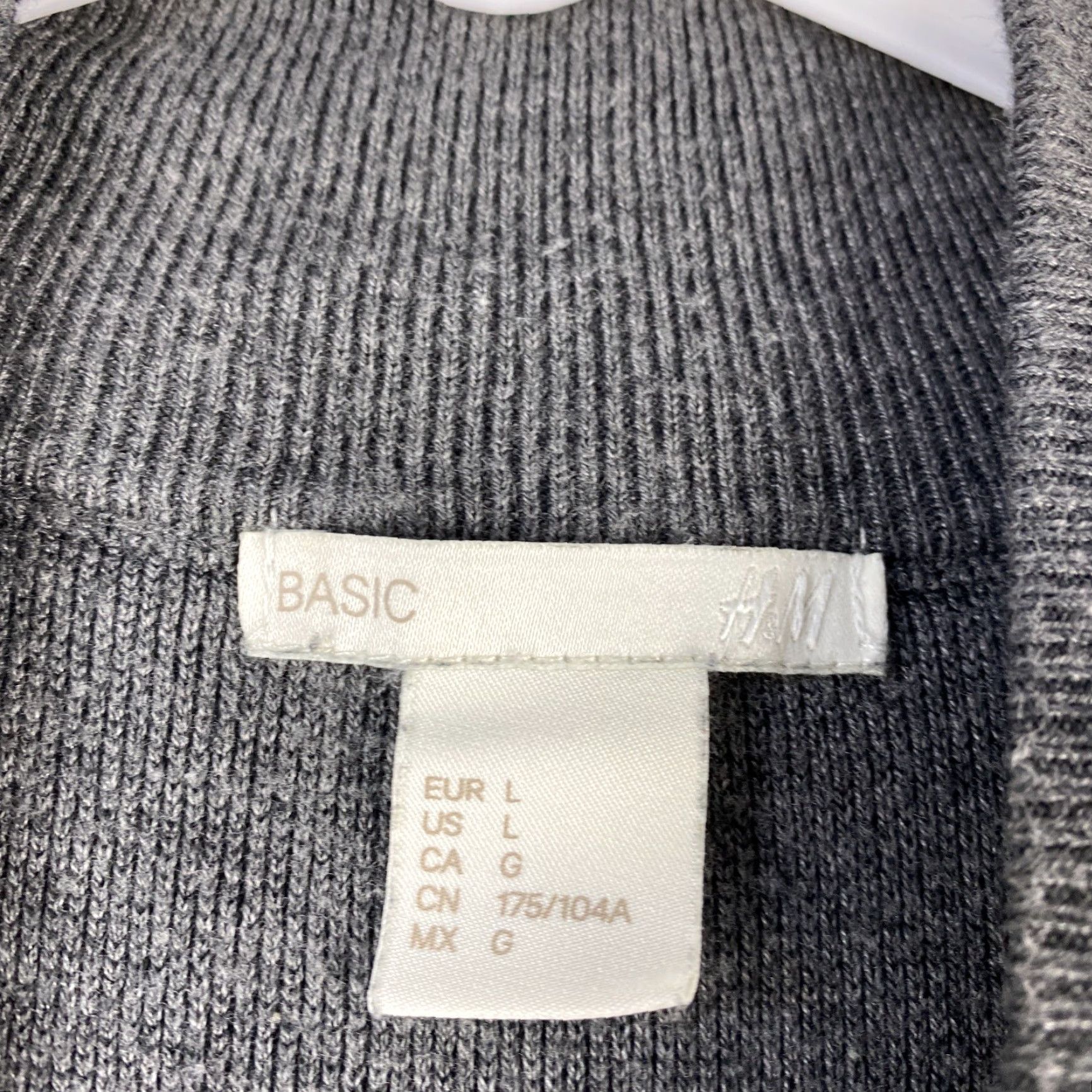 H&M VINTAGE H&M Women's Cropped Turtleneck Sweater Size L Gray Wool Blend Pullover Casual Winter 80s Style Size L / US 10 / IT 46 - 3 Thumbnail