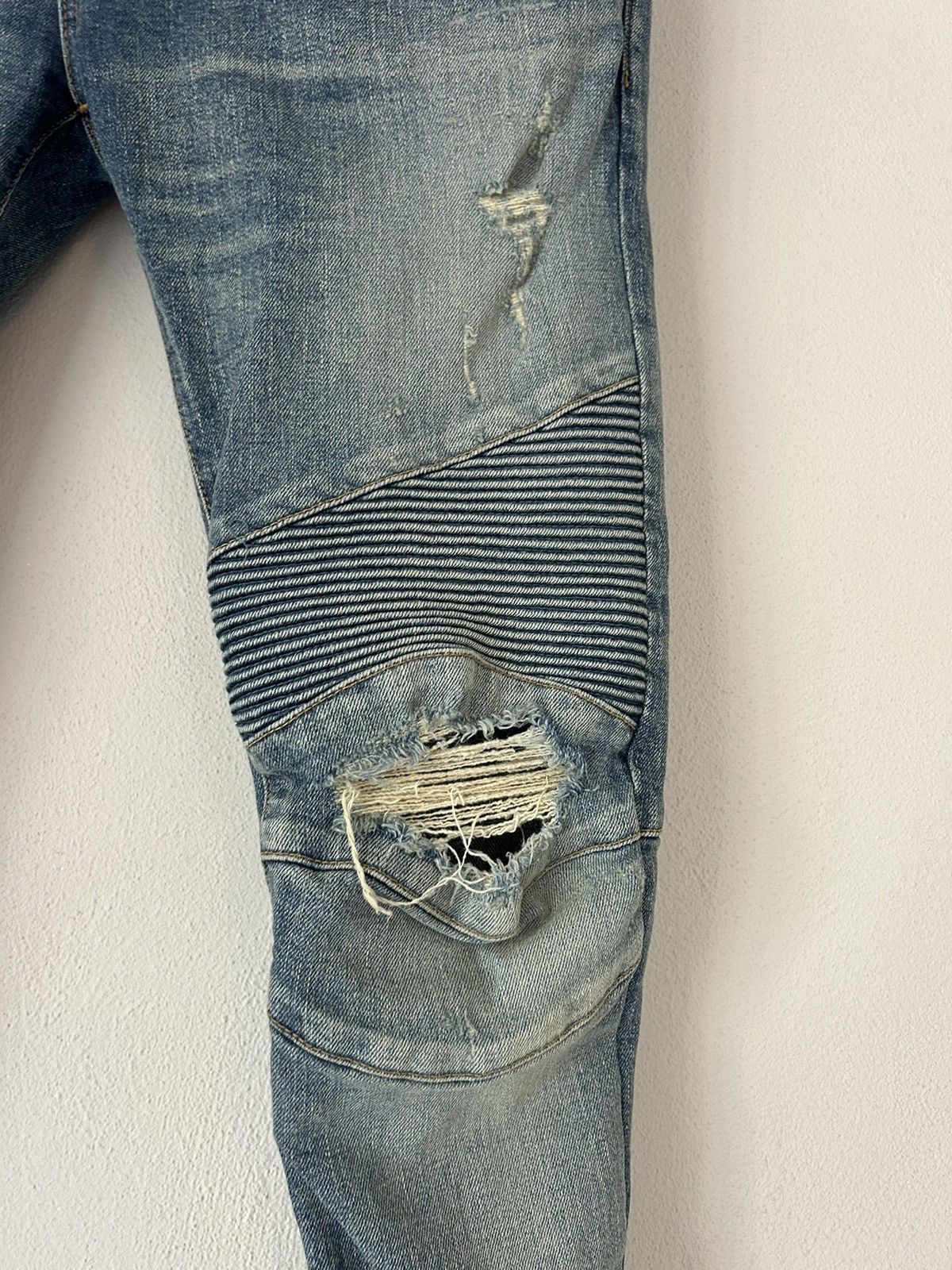 Balmain Slim Biker Jeans Size US 31 - 4 Thumbnail