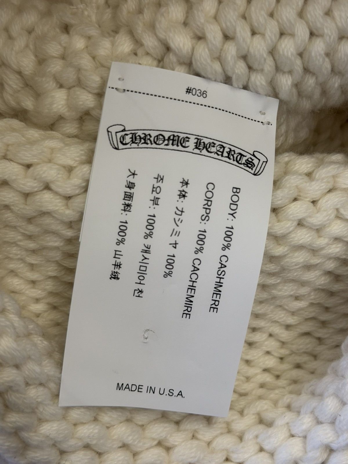 Chrome Hearts Chrome Hearts beaded patches cashmere beanie Size ONE SIZE - 8 Thumbnail