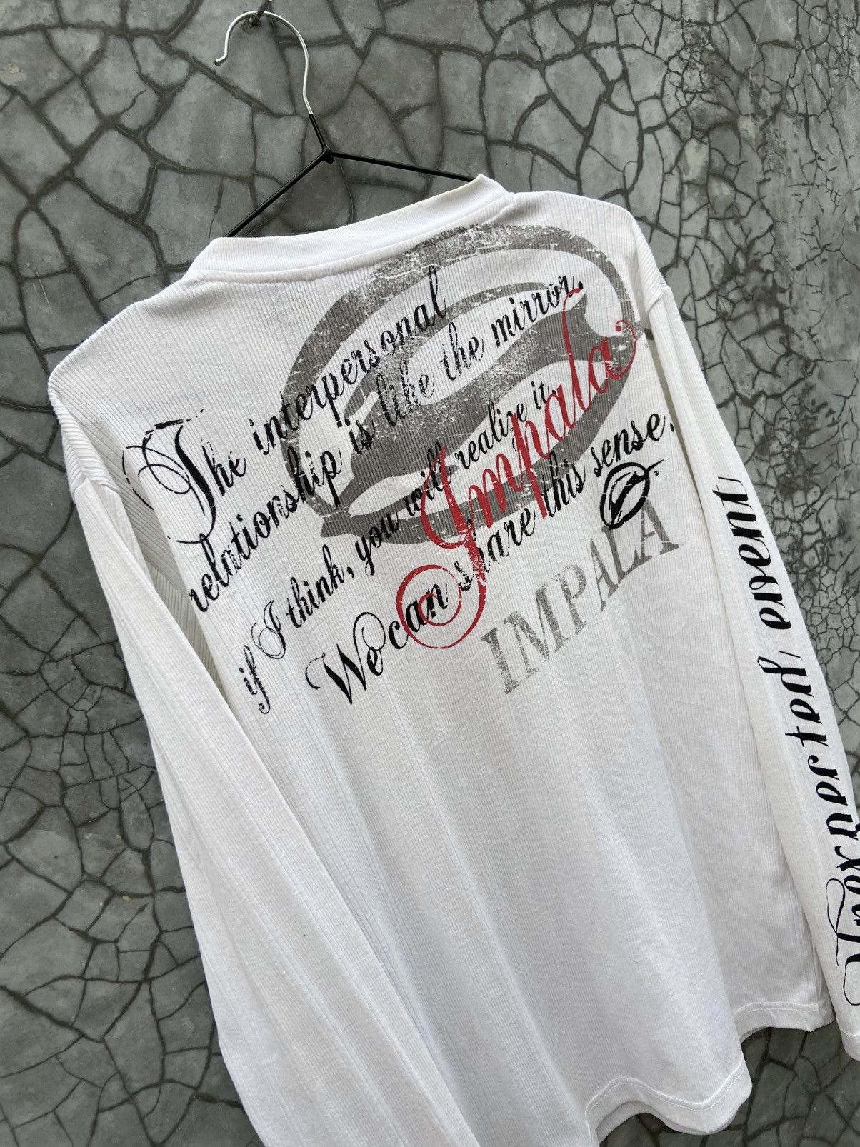 If Six Was Nine Offer‼️ Impala Goth Poem Style Lace Up Thermal Longsleeve Size US M / EU 48-50 / 2 - 8 Thumbnail