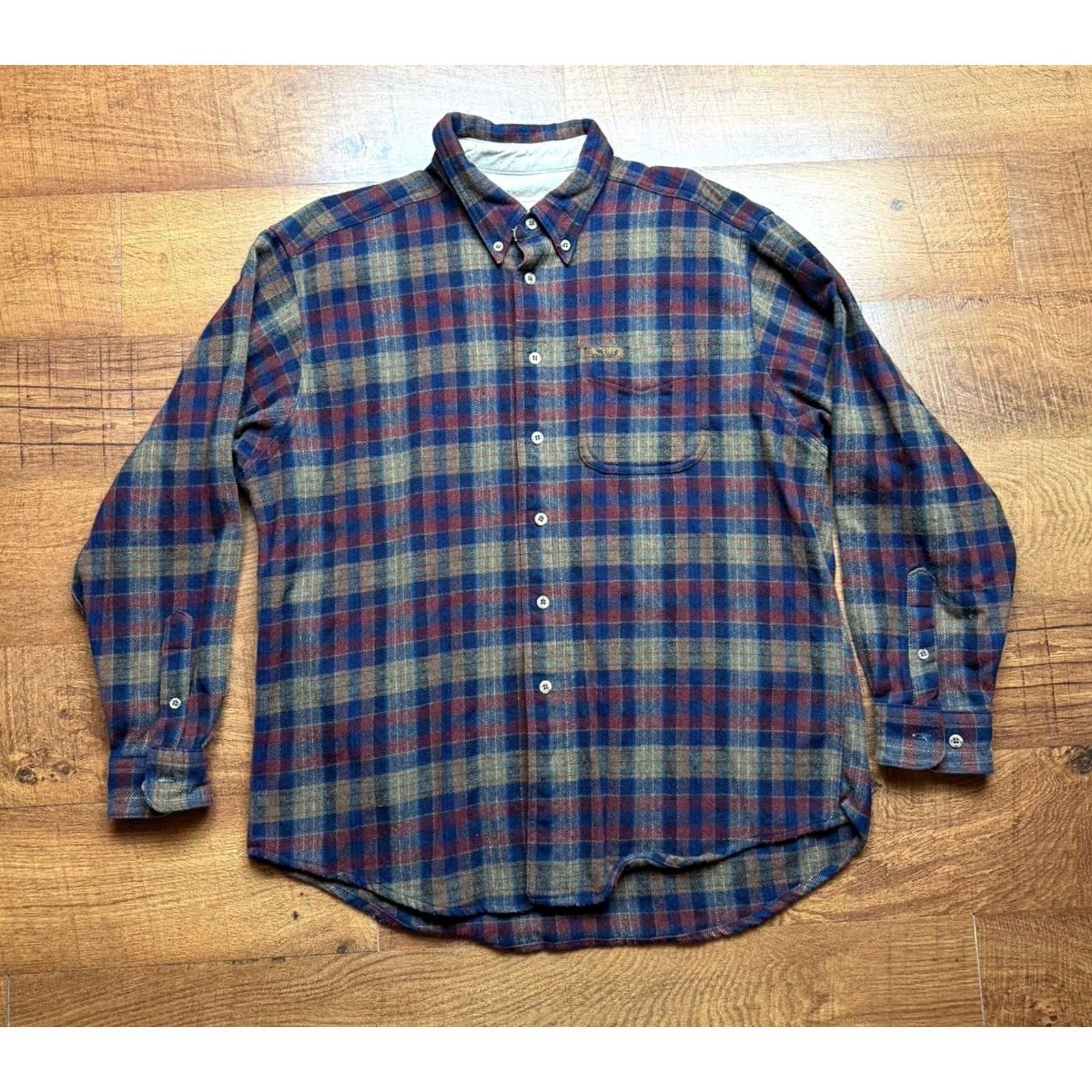 Vintage VINTAGE Woolrich Men's XL Plaid Wool Shirt Jacket Brown Outdoor Woolrich Shirt Jacket XL Mens Plaid Outdoor Size US XL / EU 56 / 4 - 2 Thumbnail