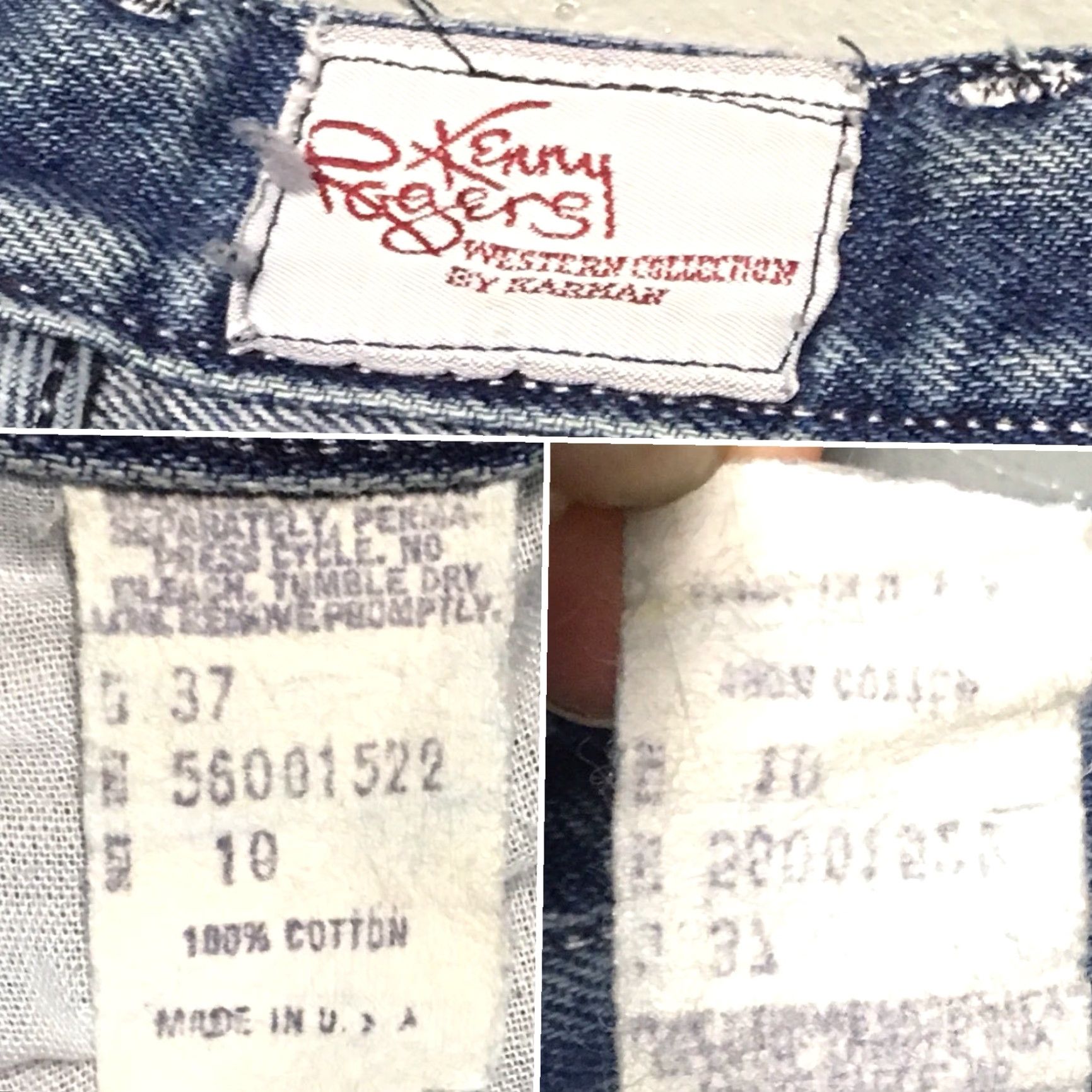 Vintage VINTAGE Kenny Rogers Western Collection By Karman Jeans High Waist Size 10 27 in Denim Blue 1980s Womens Jeans Cowgirl Authentic Original Size 32" / US 10 / IT 46 - 5 Thumbnail