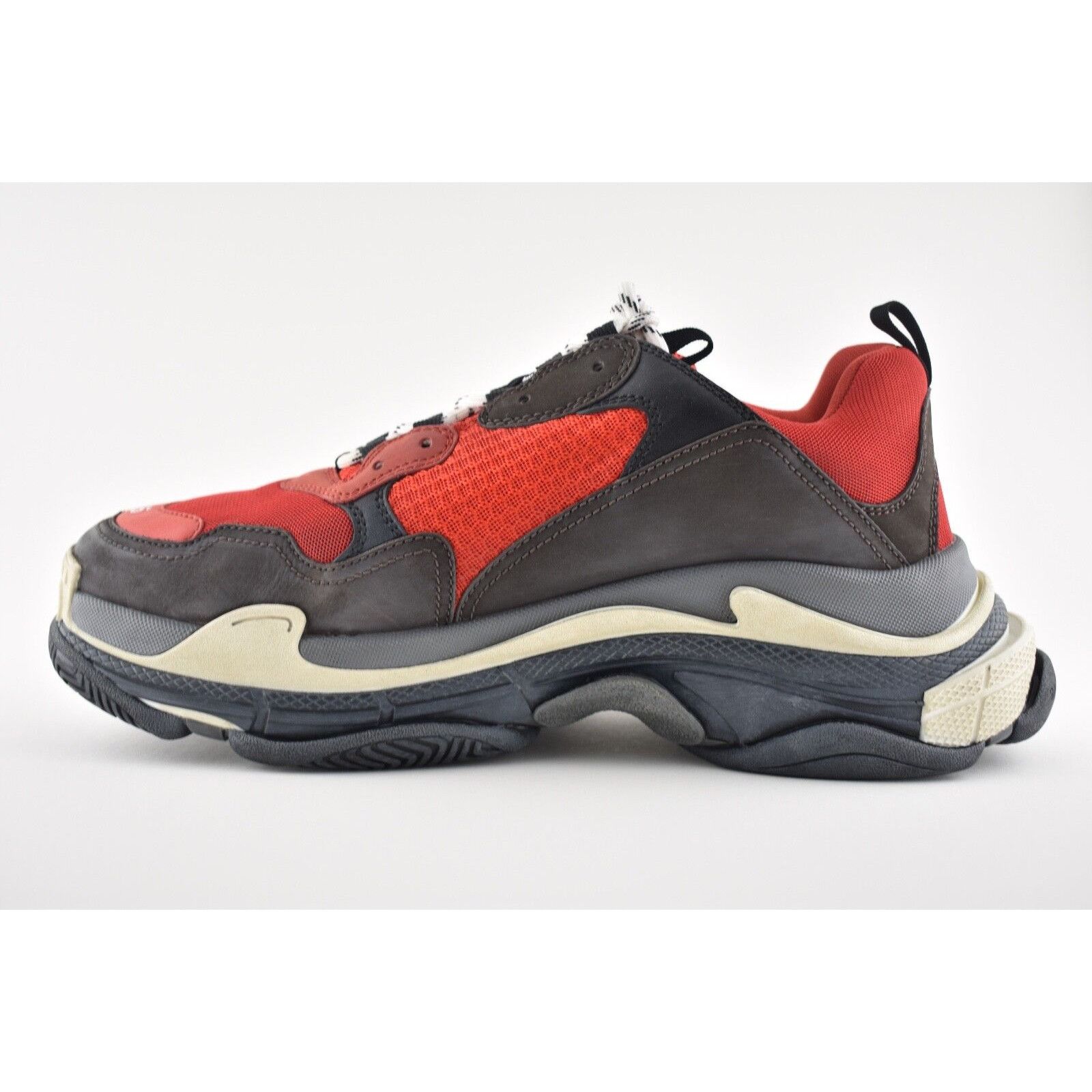 Balenciaga Balenciaga Triple S Black Red Bred Speed Flat Sneaker Size US 6 / EU 39 - 10 Thumbnail