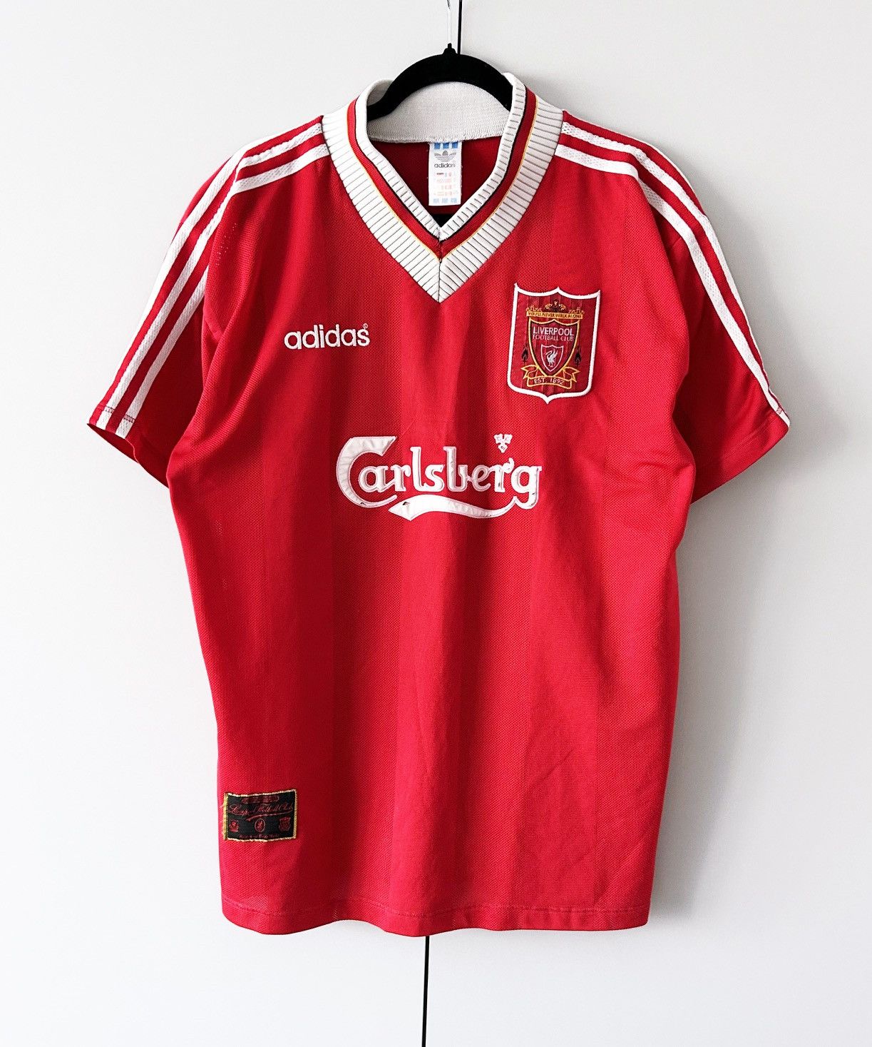 Adidas Liverpool 1995 1996 home rare vintage Size US XL / EU 56 / 4 - 1 Thumbnail