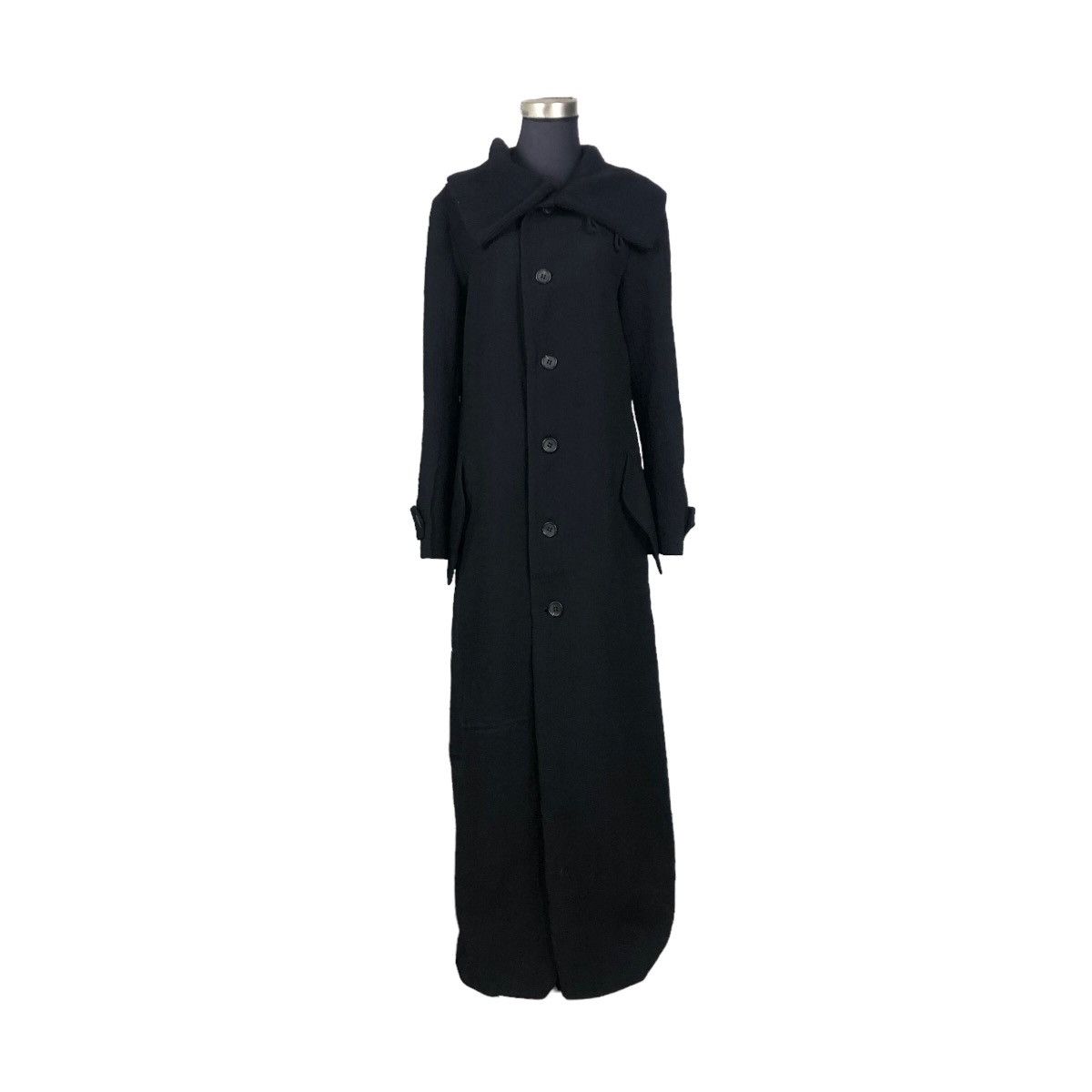 Yohji Yamamoto Vintage 90s Y’s Yohji Yamamoto Large Collar Wool Overcoat Size M / US 6-8 / IT 42-44 - 5 Thumbnail