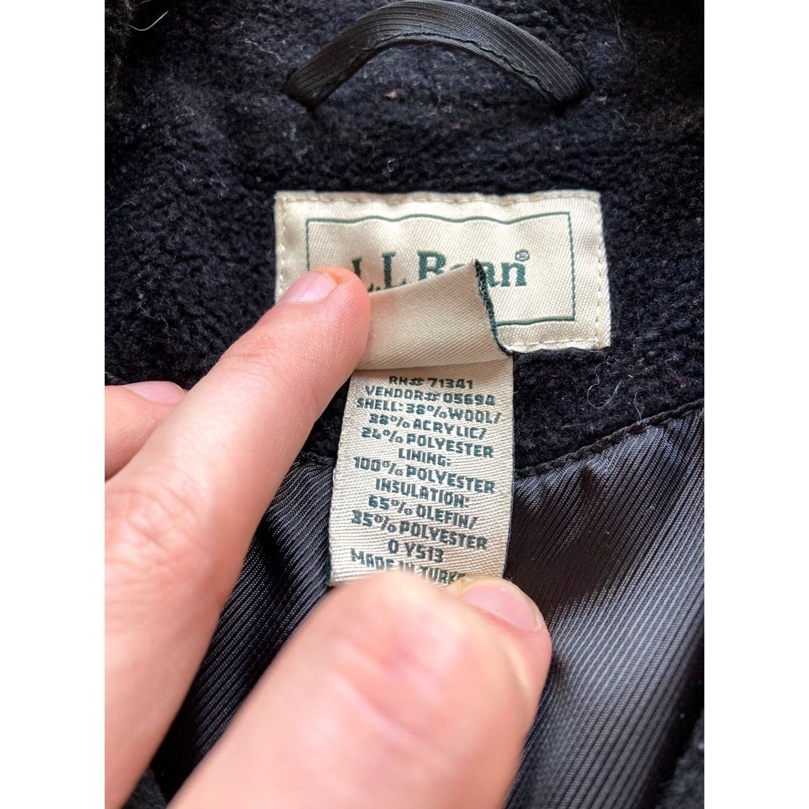 Vintage L.L. Bean Shirt Jacket Womens Wool Blend Shacket Black Button Pea Coat Outdoor M Regular Women Jacket Menus? Size M / US 6-8 / IT 42-44 - 6 Thumbnail