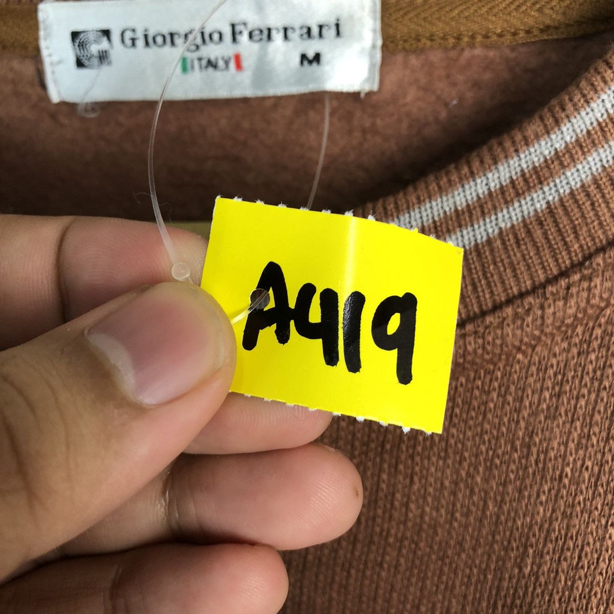 Japanese Brand × Vintage Giorgio Ferrari Brown Sweatshirt #A419 Size US M / EU 48-50 / 2 - 12 Thumbnail