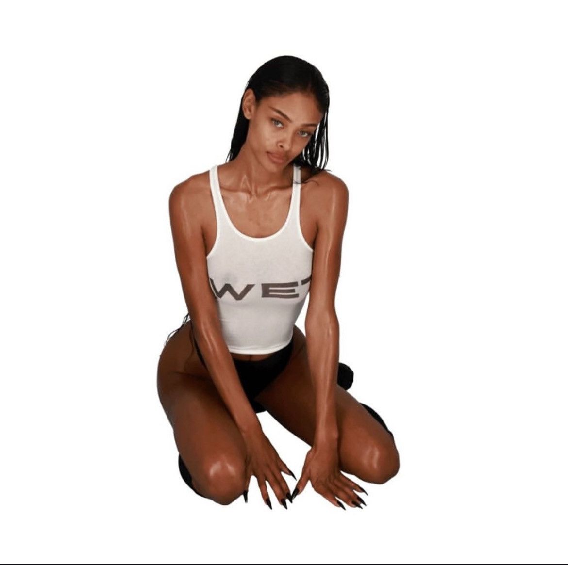 YZY Mowalola WET TANK sample サイズS black Kanye West YZY Mowalola Wet Tank | Grailed