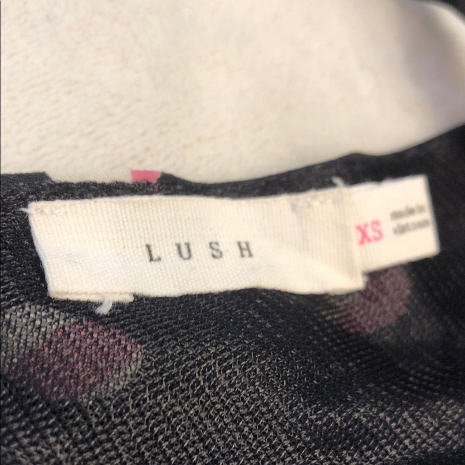 Luchiano Visconti Lush Black sleeveless mini dress Pink White Polka Dots SZ XS Size XS / US 0-2 / IT 36-38 - 5 Thumbnail