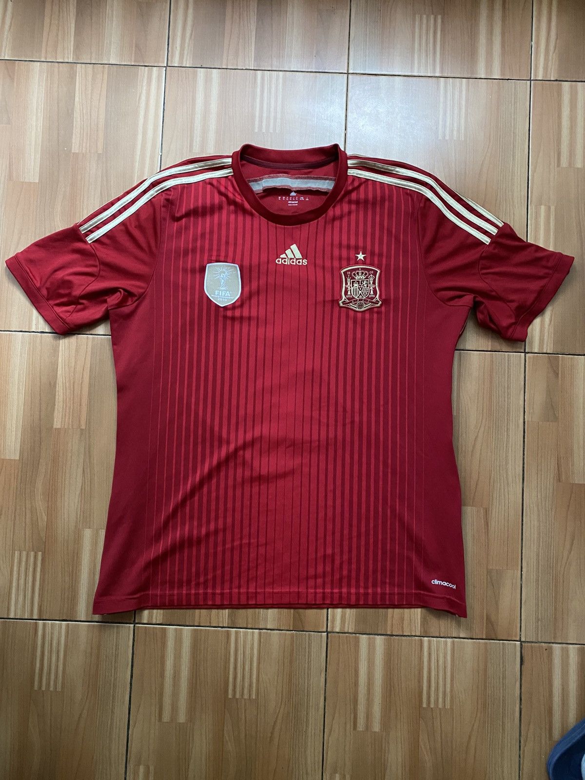 Adidas Adidas Spain Home 2014 Mens Football Shirt Size XL Size US XL / EU 56 / 4 - 1 Thumbnail
