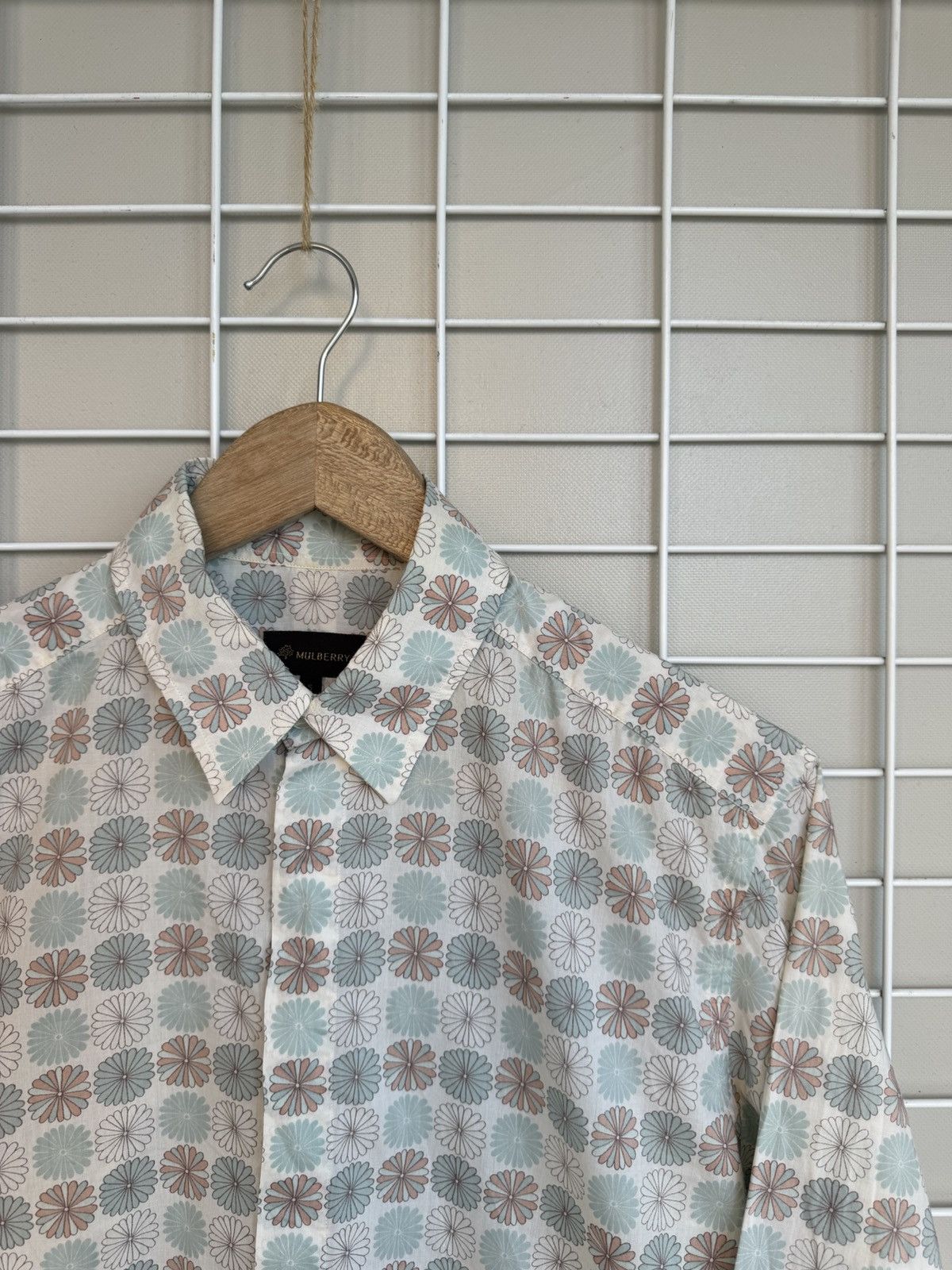 Mulberry Mulberry Geometric Floral Print Button Shirt Mens Size S Size US S / EU 44-46 / 1 - 6 Thumbnail
