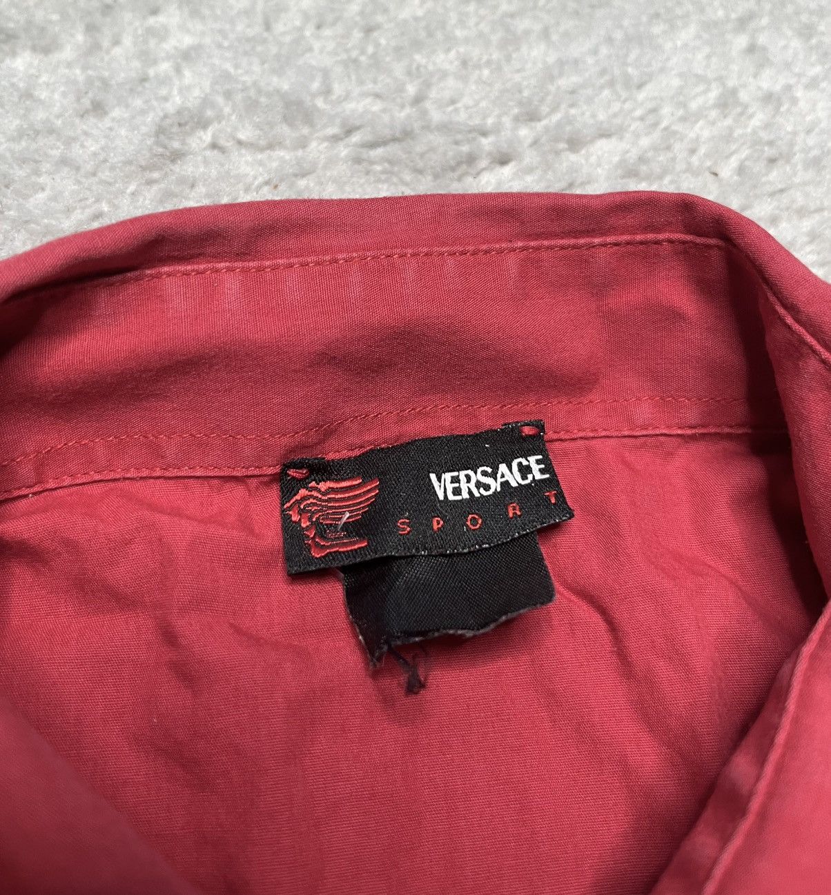 Versace Vintage Red Basic Short sleeve Button Shirt Versace Sport Size US M / EU 48-50 / 2 - 4 Thumbnail