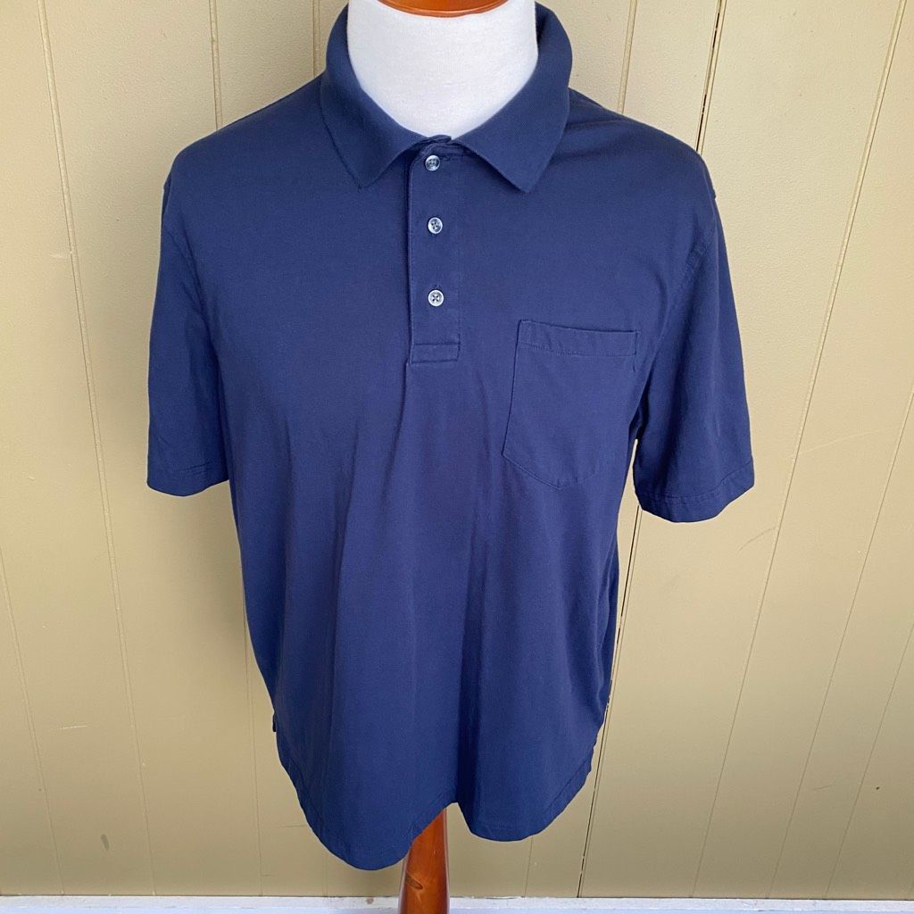 George George men XL cotton blend short sleeve 3 button collar polo Size US XL / EU 56 / 4 - 1 Thumbnail