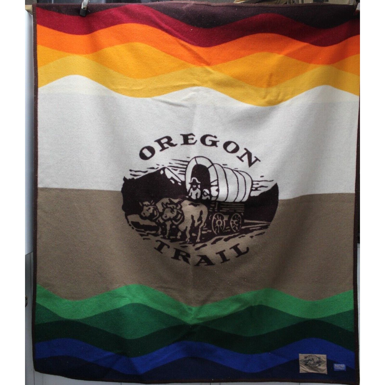 Pendleton Beaver State Pendleton Wool Mills Oregon Trail 1993 Blanket Size ONE SIZE - 1 Thumbnail