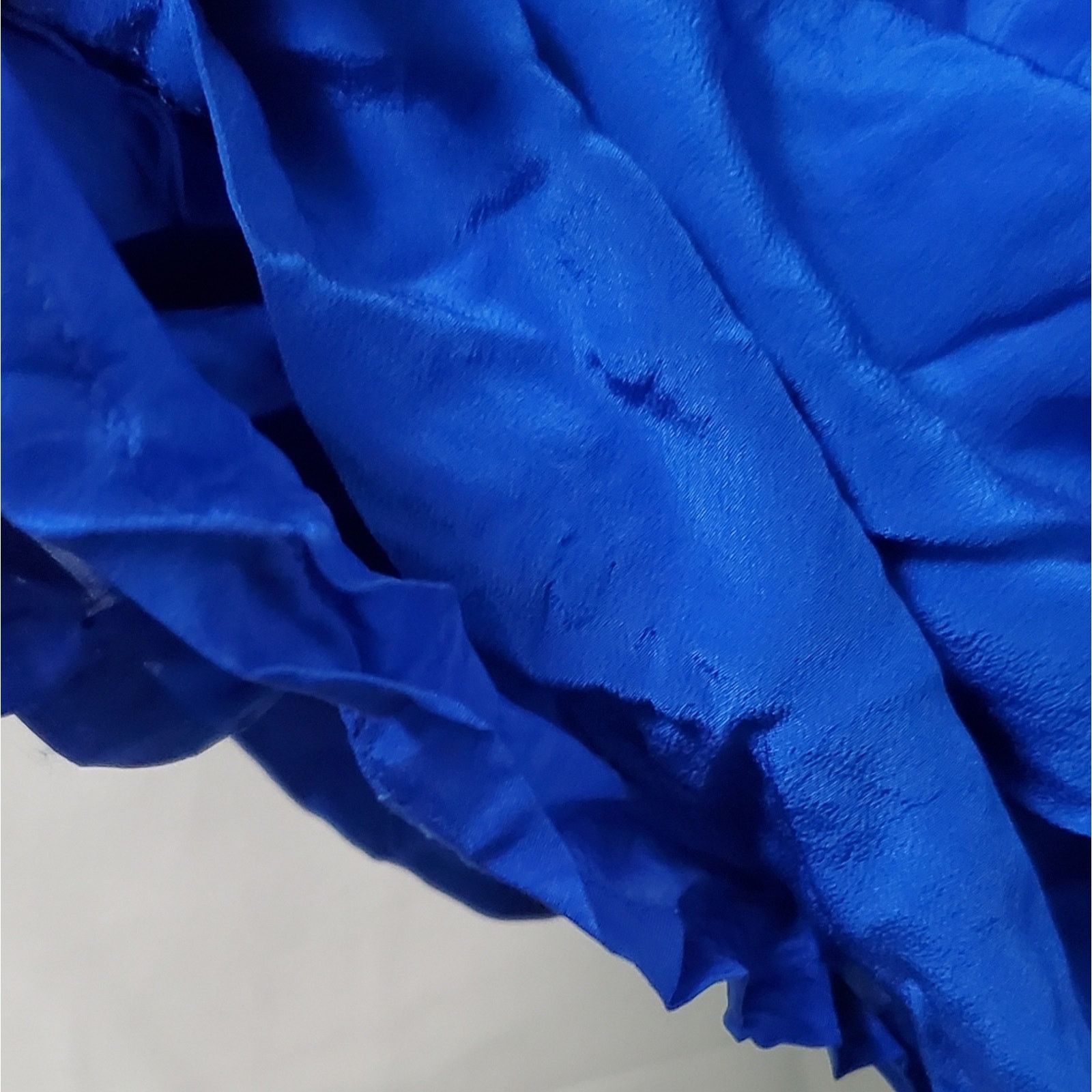Robert Rodriguez Robert Rodriguez Royal Blue Silk One-Shoulder Cocktail Dress Size L / US 10 / IT 46 - 9 Thumbnail
