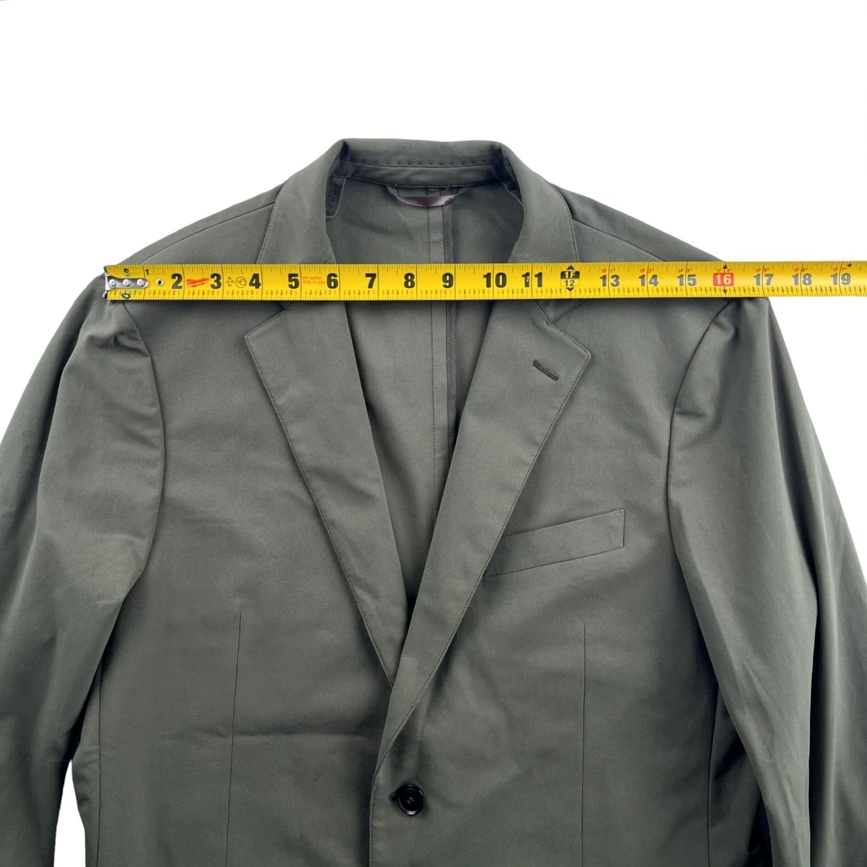 Vintage Sene Men's Blazer Jacket UV Stretch Tech Green 2-Button 100% Polyester 38 Short Size US 38 / EU 54 - 5 Thumbnail