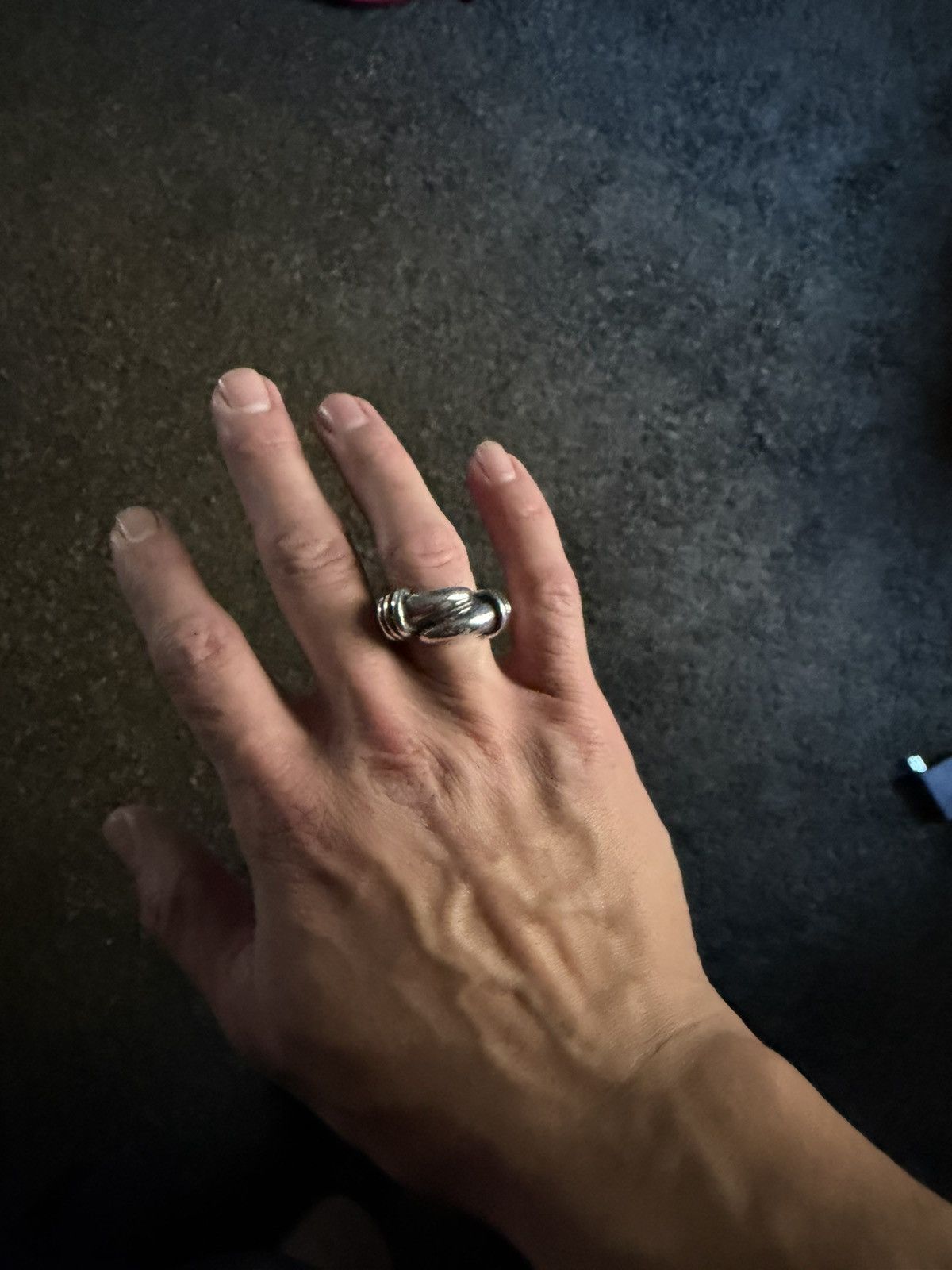 Goti Ricardo 925 silver overlap ring 18mm Size ONE SIZE - 6 Thumbnail