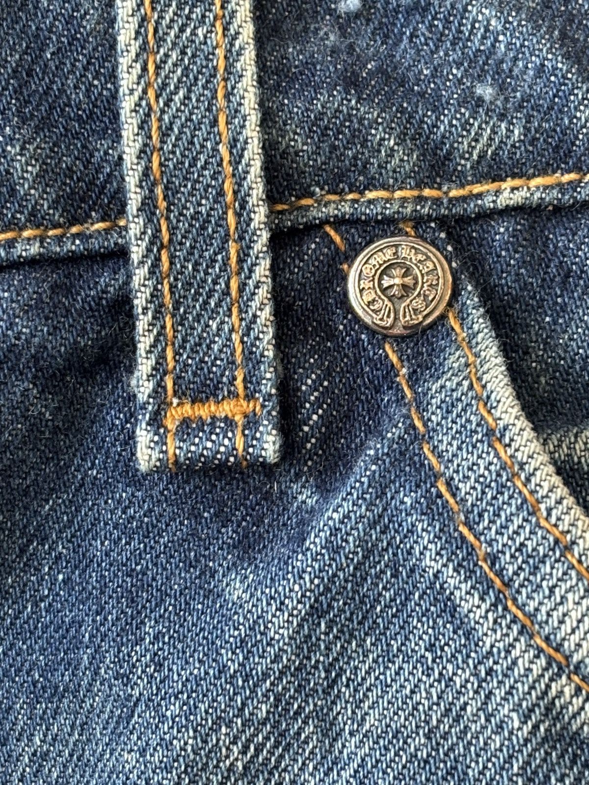 Chrome Hearts CHROME HEARTS TRIPLE CROSS BLUE JEAN SKIRT Size 29" - 7 Thumbnail