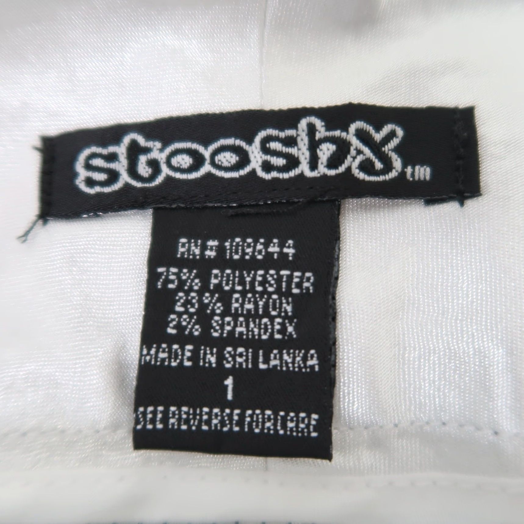 Brandblack VINTAGE Stooshy White Black Pinstripe Low Rise Flare Pants Womens 1 33in Inseam 90s Dress Pants Size 25" / US 0 / IT 36 - 4 Thumbnail