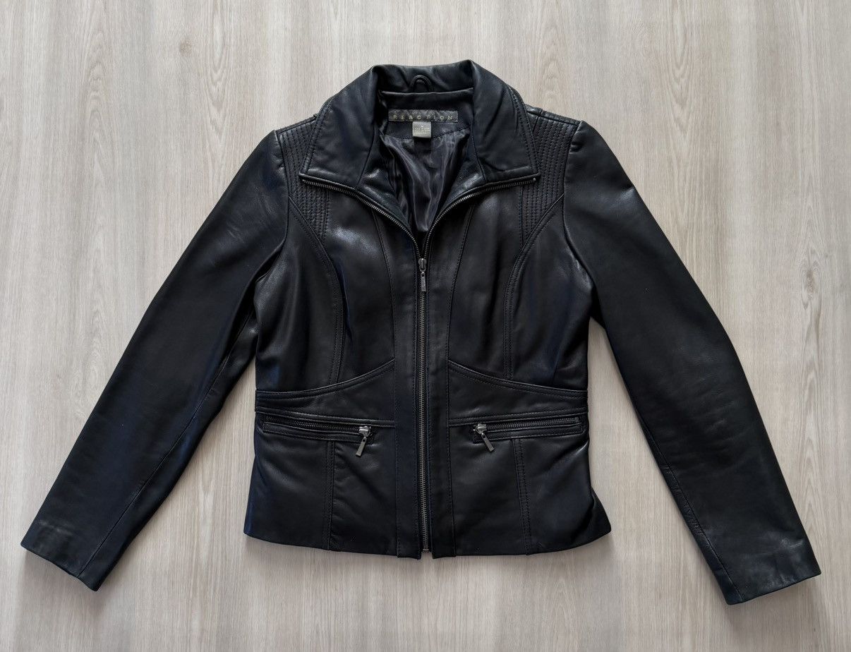 Kenneth Cole Vintage Y2K Kenneth Cole Reaction Leather Jacket Sz M Moto Size M / US 6-8 / IT 42-44 - 2 Thumbnail