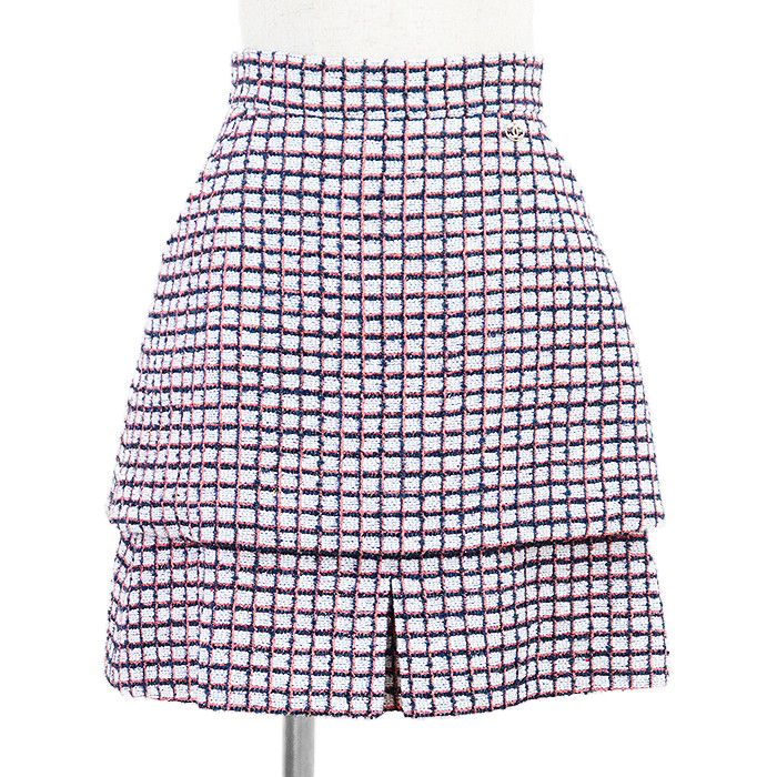 Chanel Chanel Chanel P60835 Tweed Skirt Cotton Skirts P60835 Size ONE SIZE - 1 Thumbnail