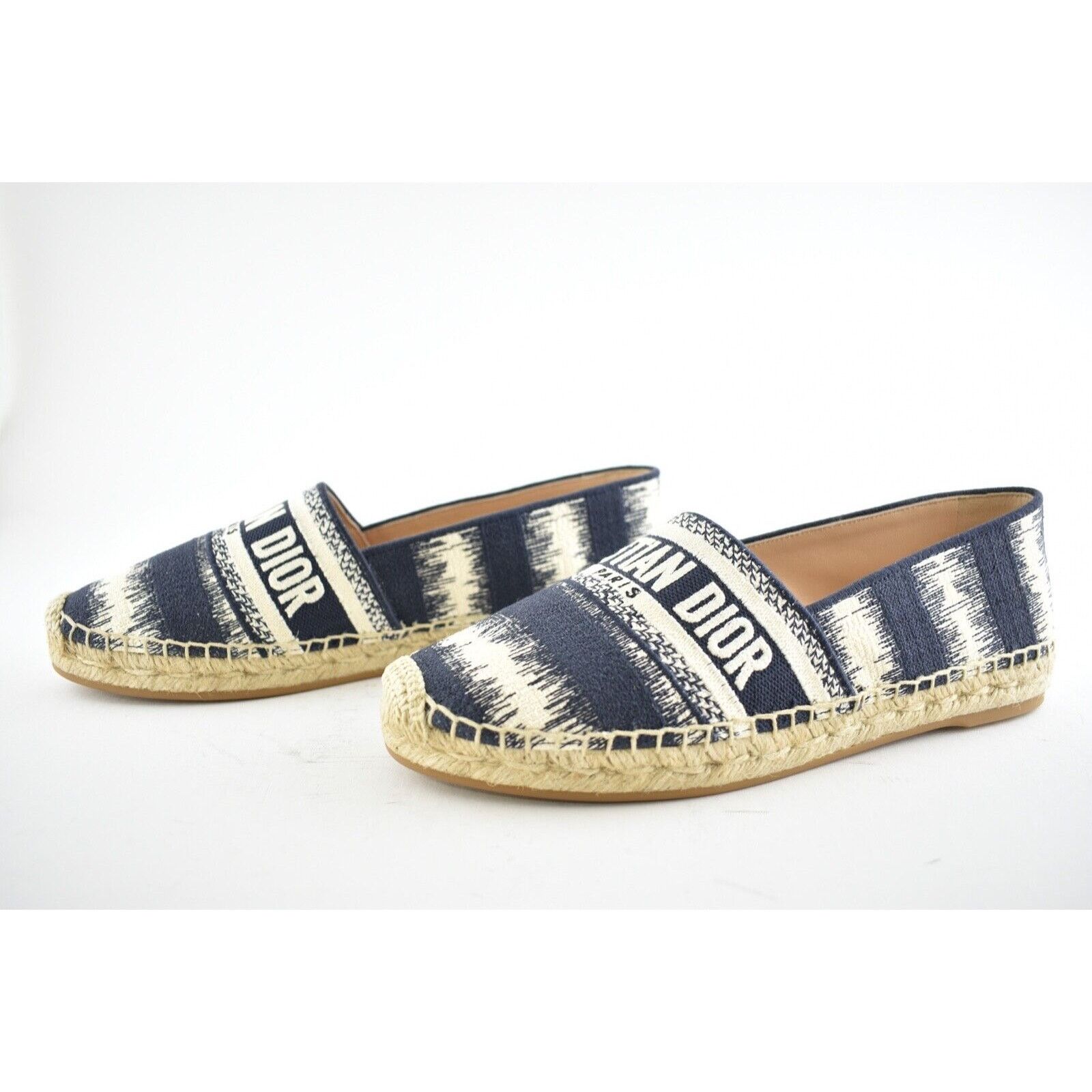 Dior Dior Granville D Stripes Cotton Blue White Logo Size US 7 / IT 37 - 10 Thumbnail