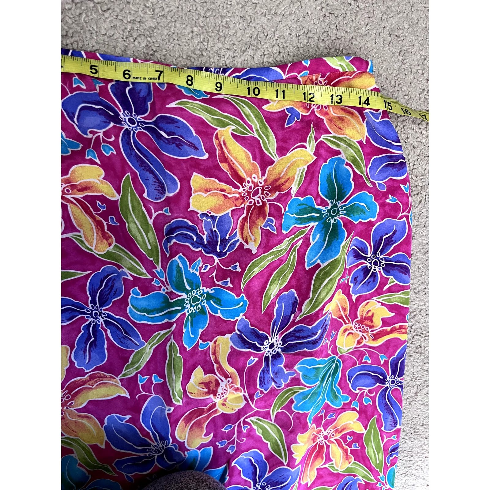 Vintage Vintage Vibrant Floral Madison Studio Silk Skirt 10 Size 32" / US 10 / IT 46 - 4 Thumbnail