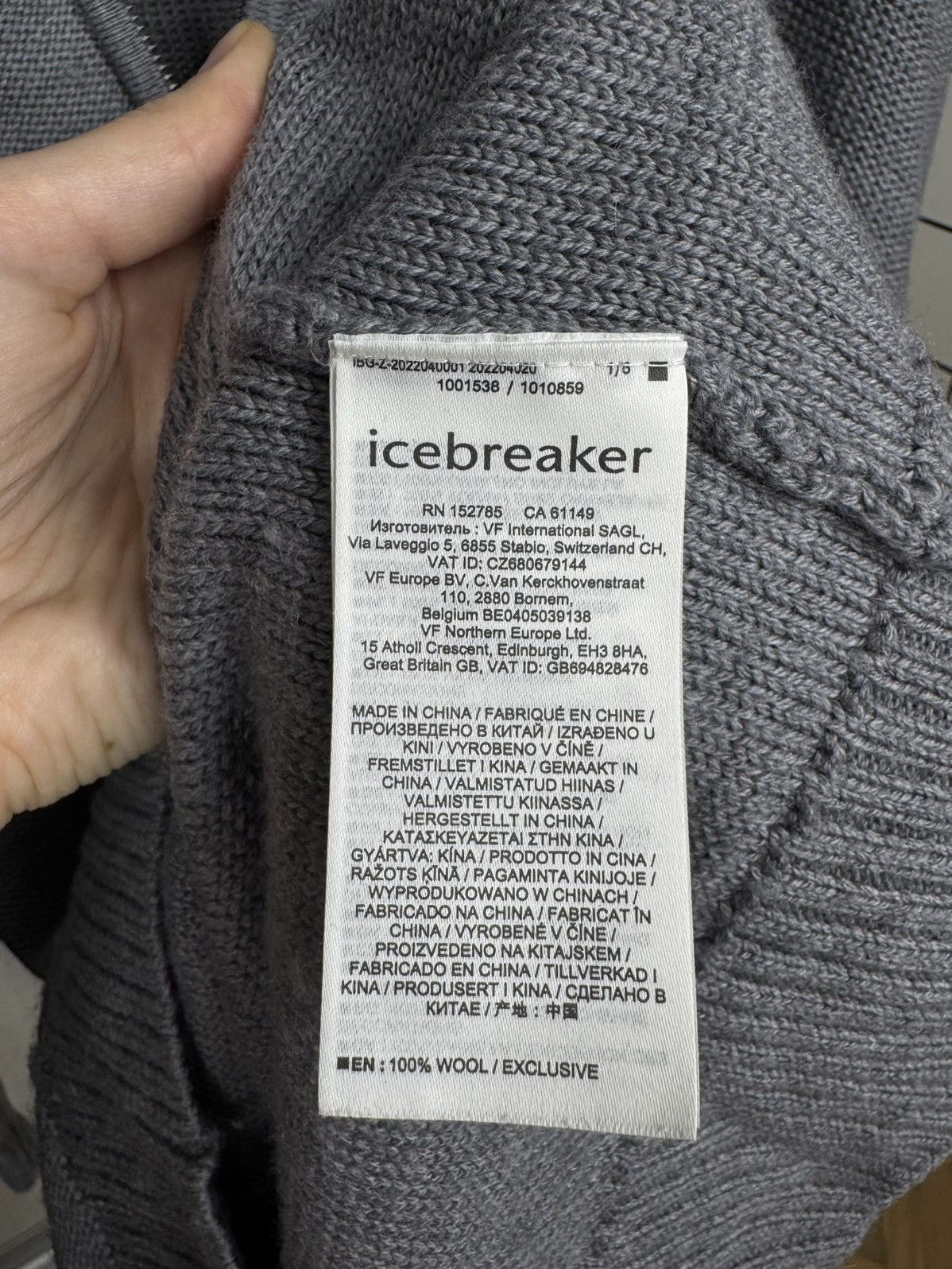 Icebreaker ICEBREAKER Waypoint Half Zip Sweater in Gritstone Heather Size US XL / EU 56 / 4 - 11 Thumbnail