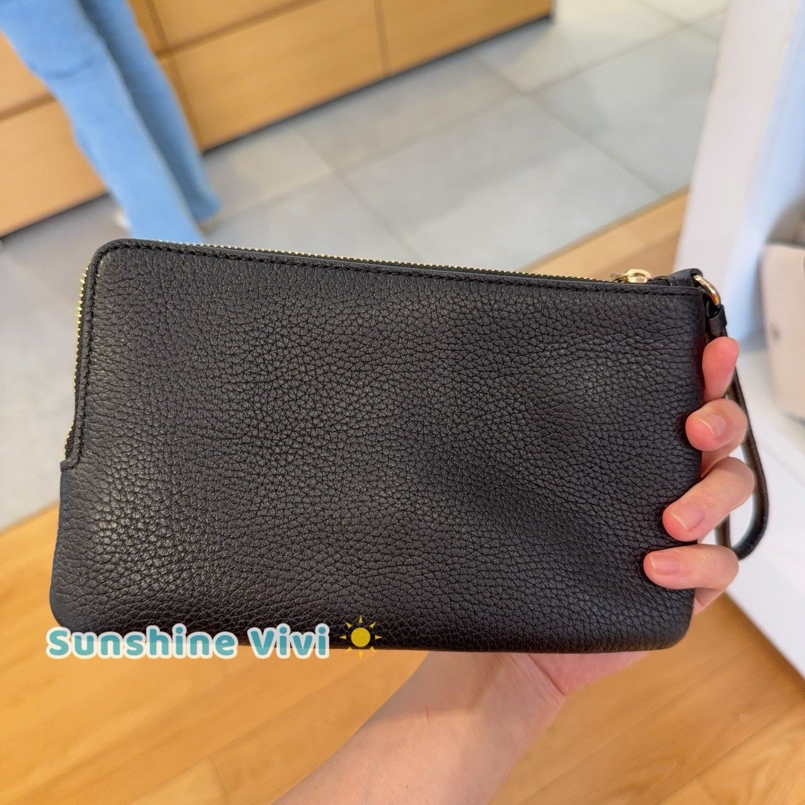 Coach NWT Coach Double Zip Wallet Wristlet CX161 Gold/Walnut/Black Size ONE SIZE - 2 Thumbnail