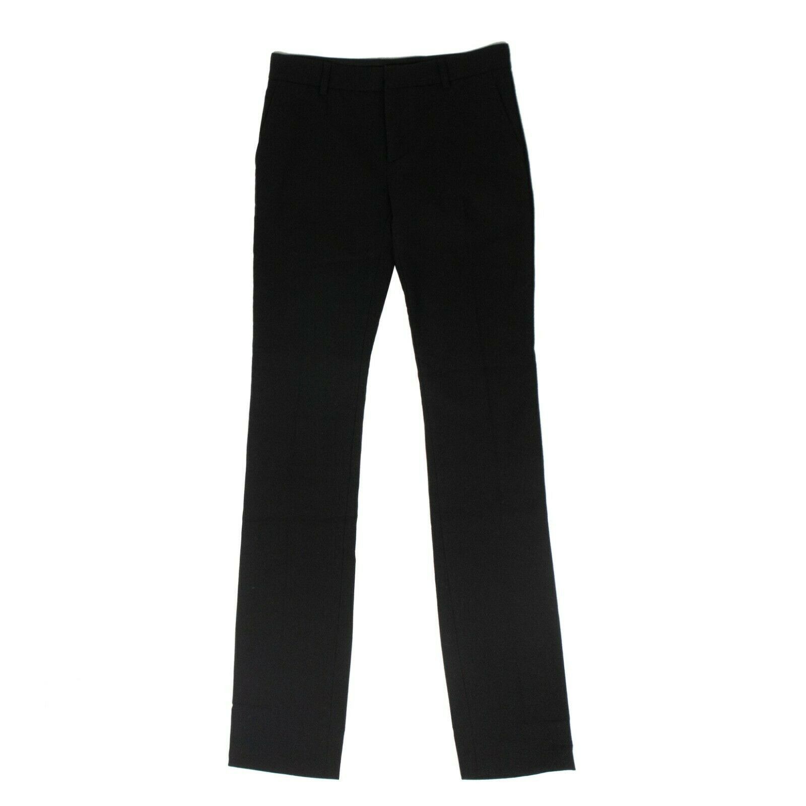 Image of Balmain Paris Black Cotton Side Stripe Dress Pants Size 44, Women's