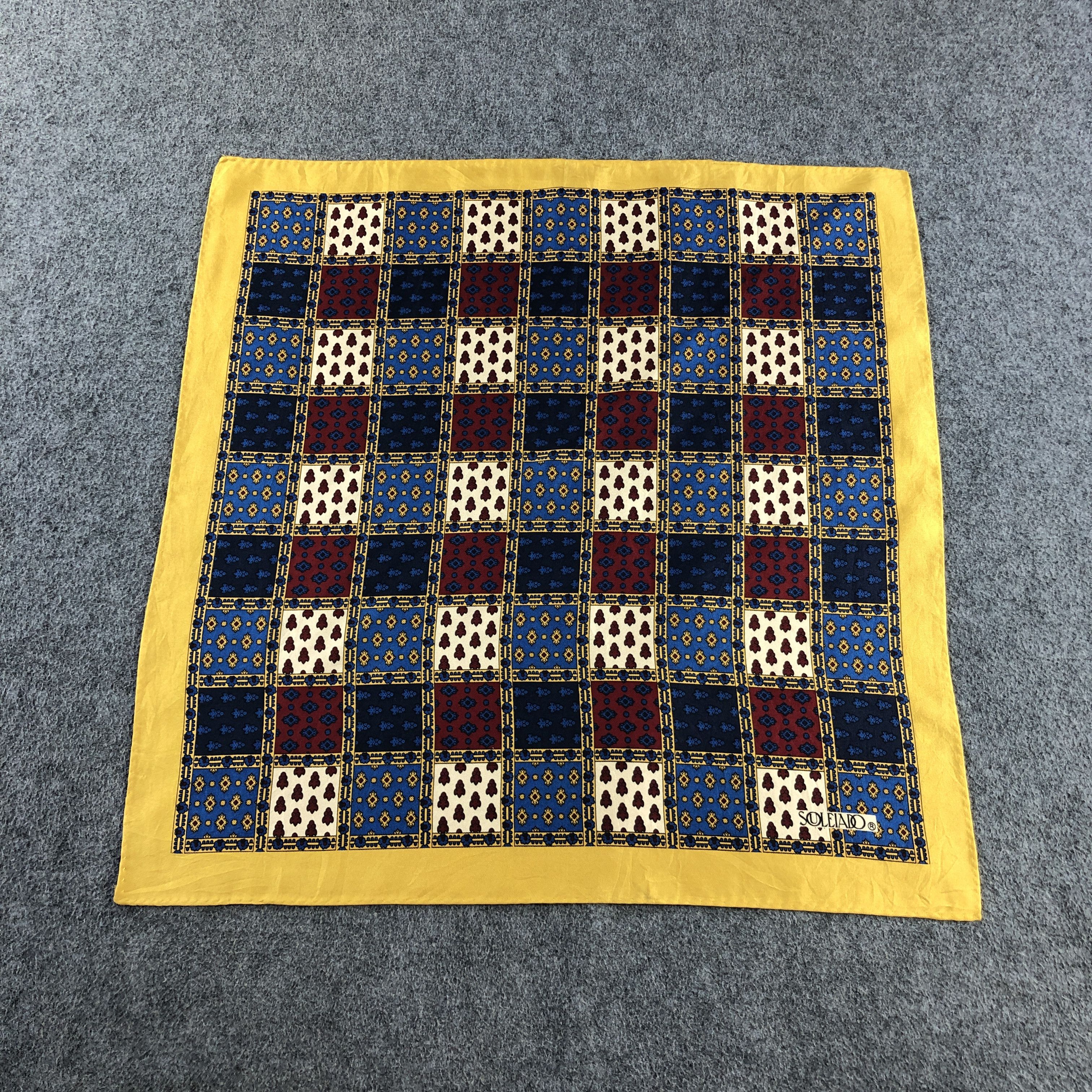 Vintage Souleiado Silk Handkerchief Neckerchief Bandana H2755 Size ONE SIZE - 2 Thumbnail