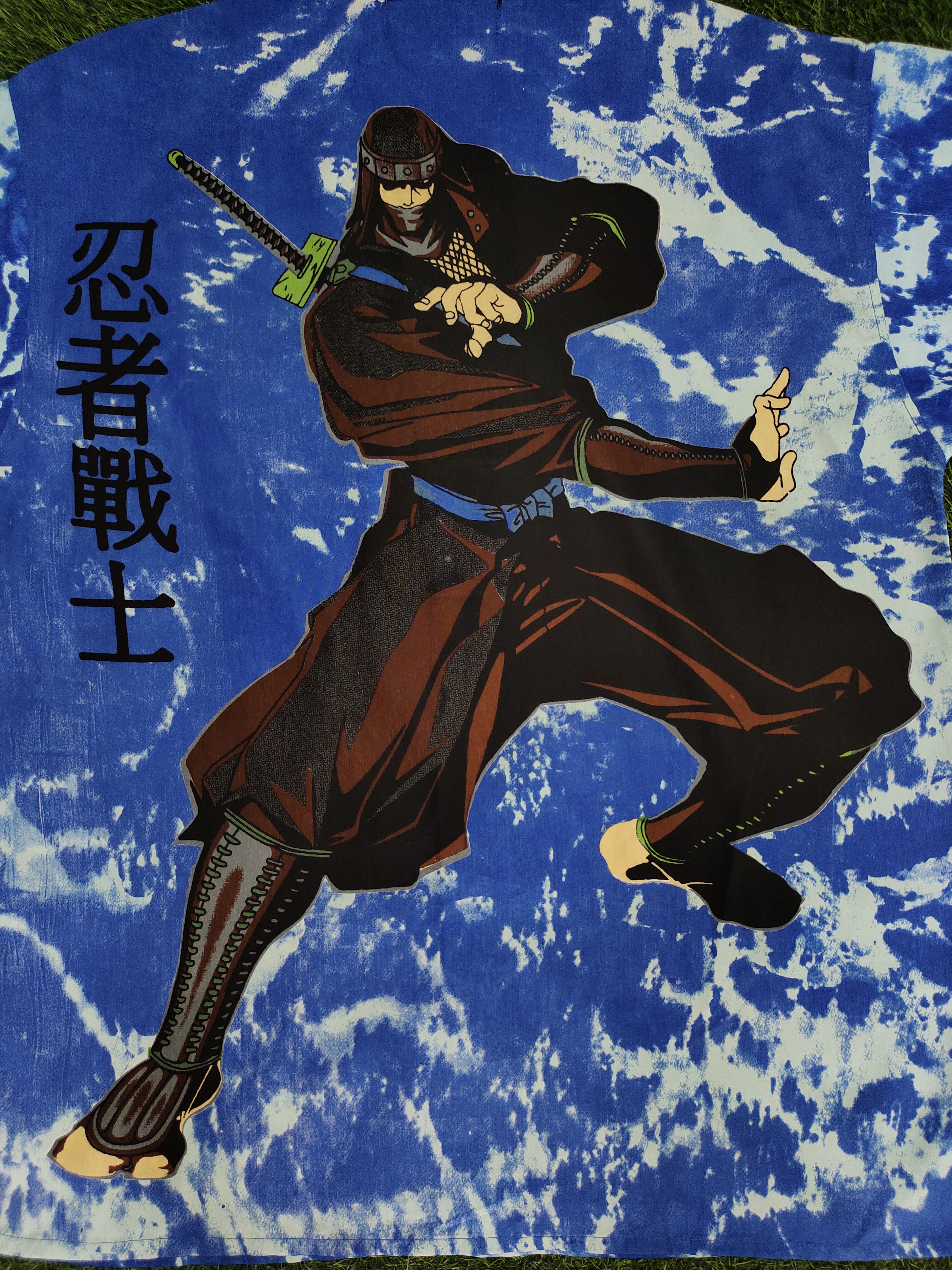 Anime Vintage Ninja Warrior Anime Print Oversize Shirt Size US M / EU 48-50 / 2 - 7 Thumbnail