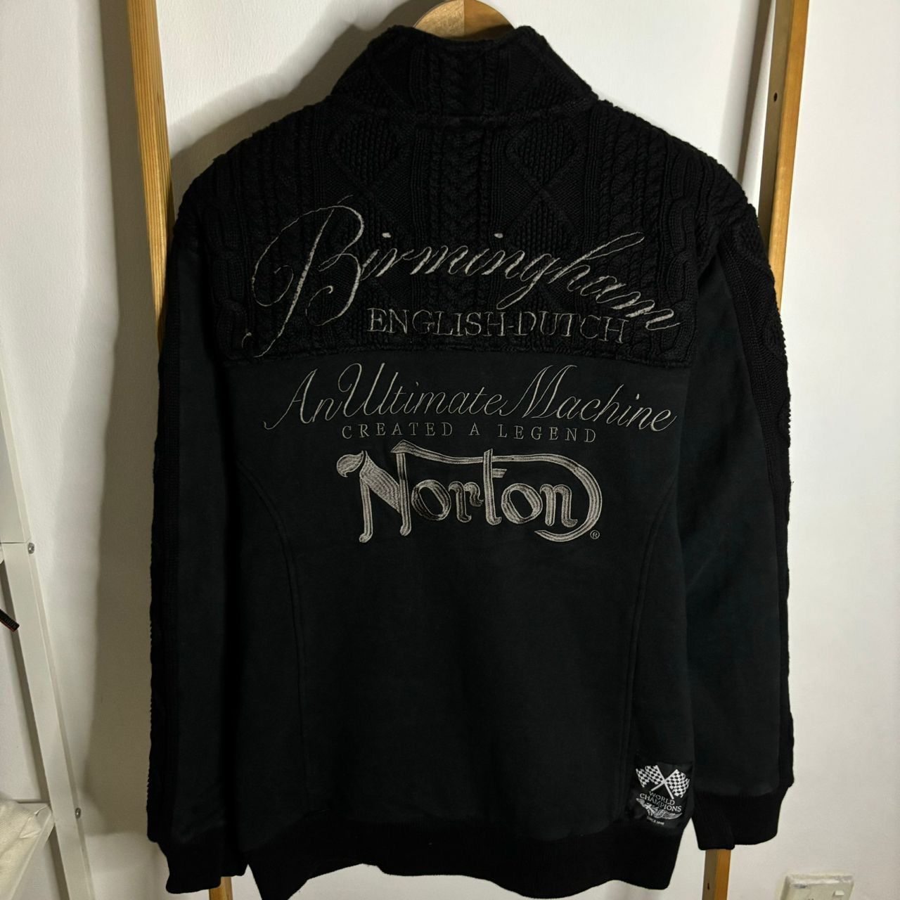 Norton × Vintage Vintage Norton Black Hoodie Size US XL / EU 56 / 4 - 4 Thumbnail