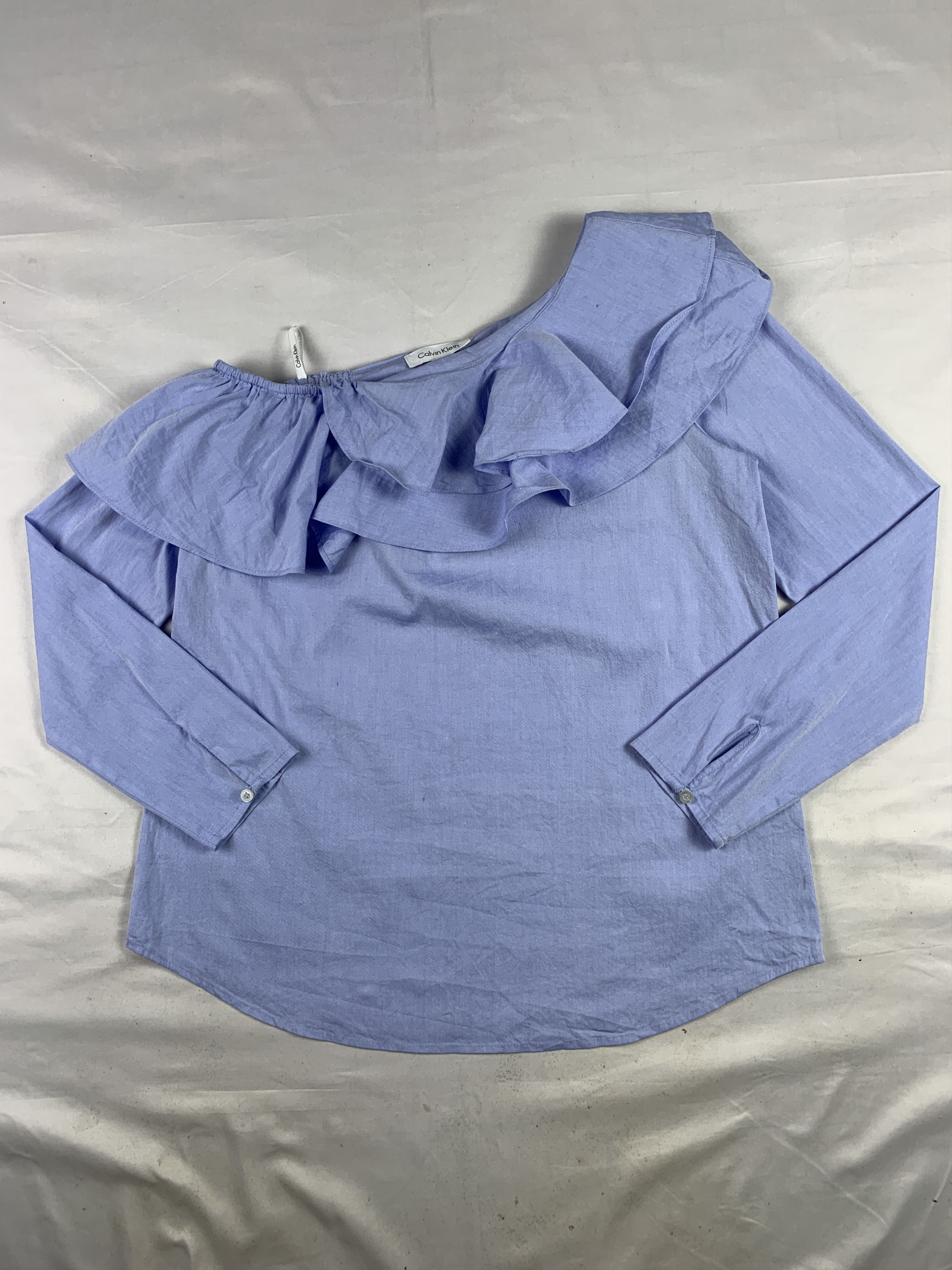 Calvin Klein Calvin Klein One-shoulder Ruffle Blouse (S) Size S / US 4 / IT 40 - 1 Thumbnail
