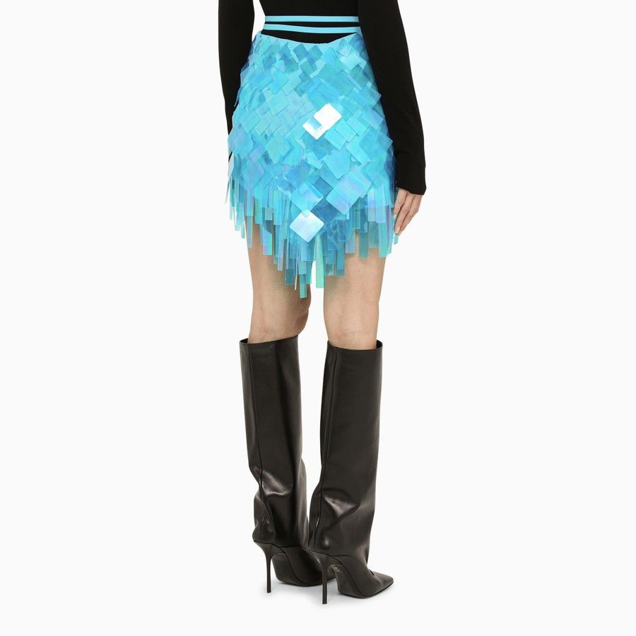The Attico o1d2blof1024 Mini Skirt With Geometric Sequnis in Blue Size 27" / US 4 / IT 40 - 4 Thumbnail